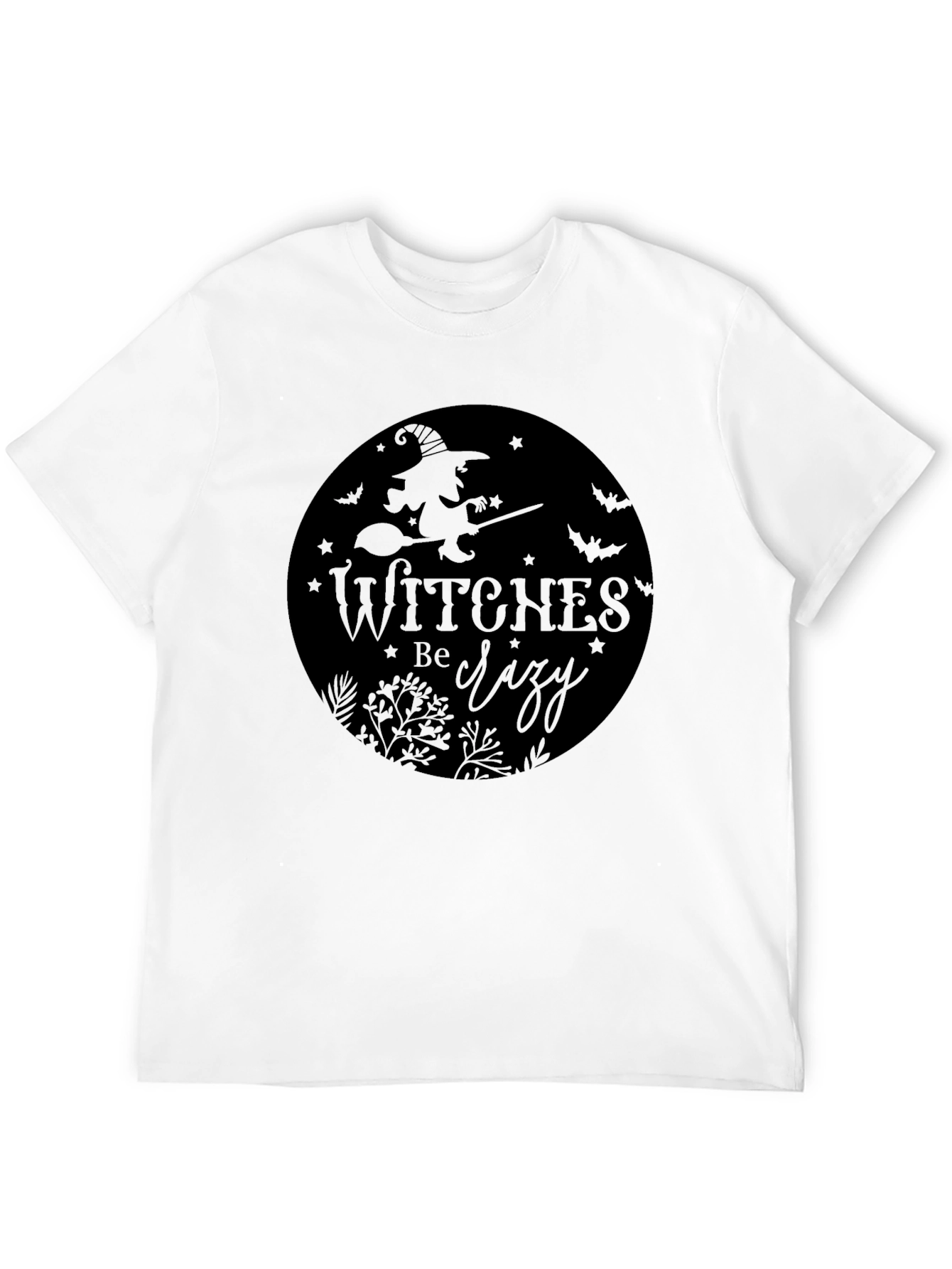 Witches Be Crazy Graphic Black T-Shirt
