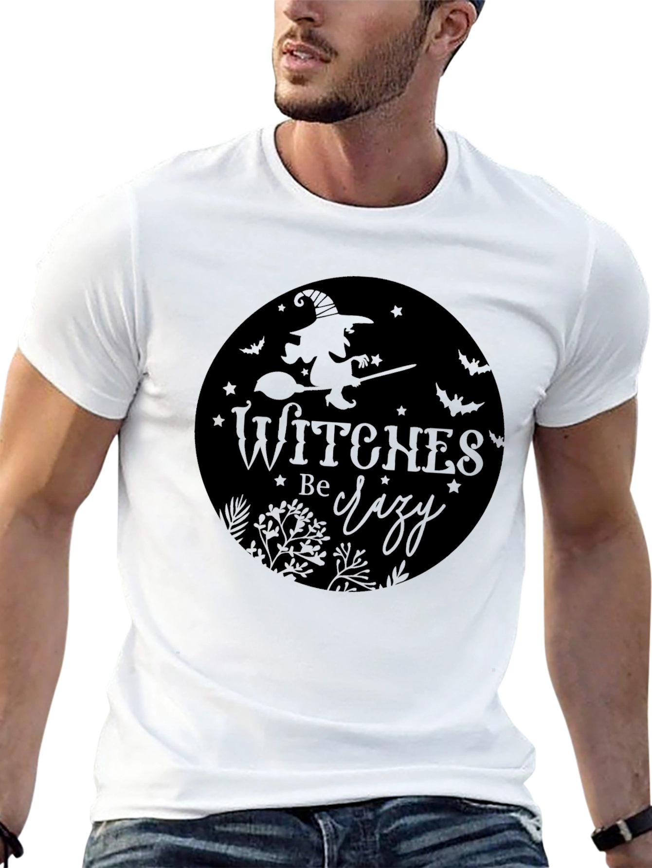 Witches Be Crazy Graphic Black T-Shirt