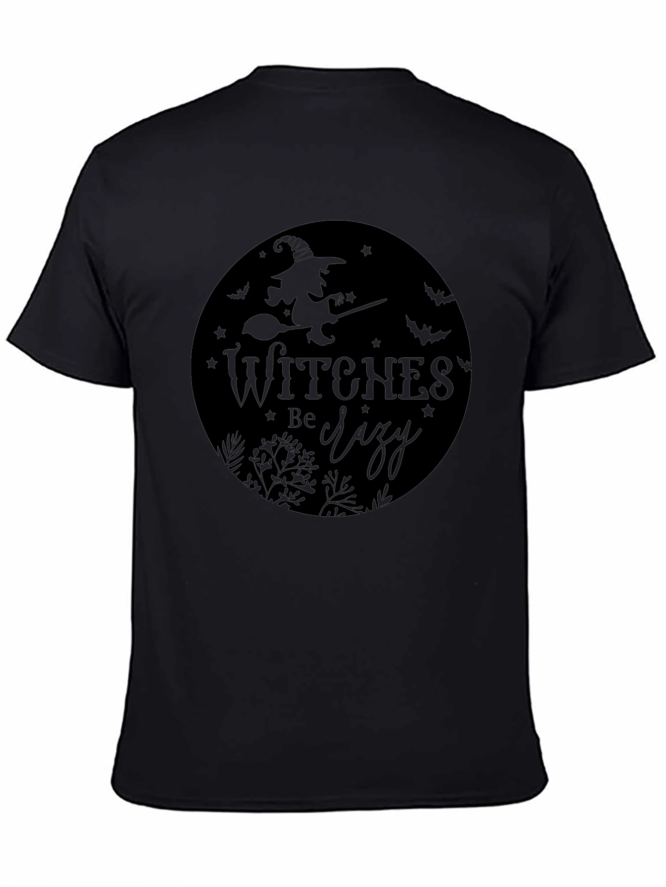 Witches Be Crazy Graphic Black T-Shirt