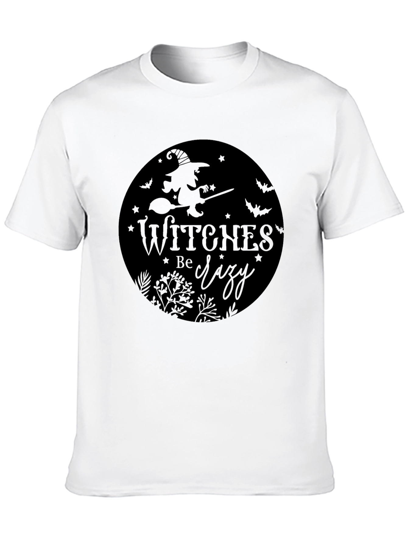 Witches Be Crazy Graphic Black T-Shirt