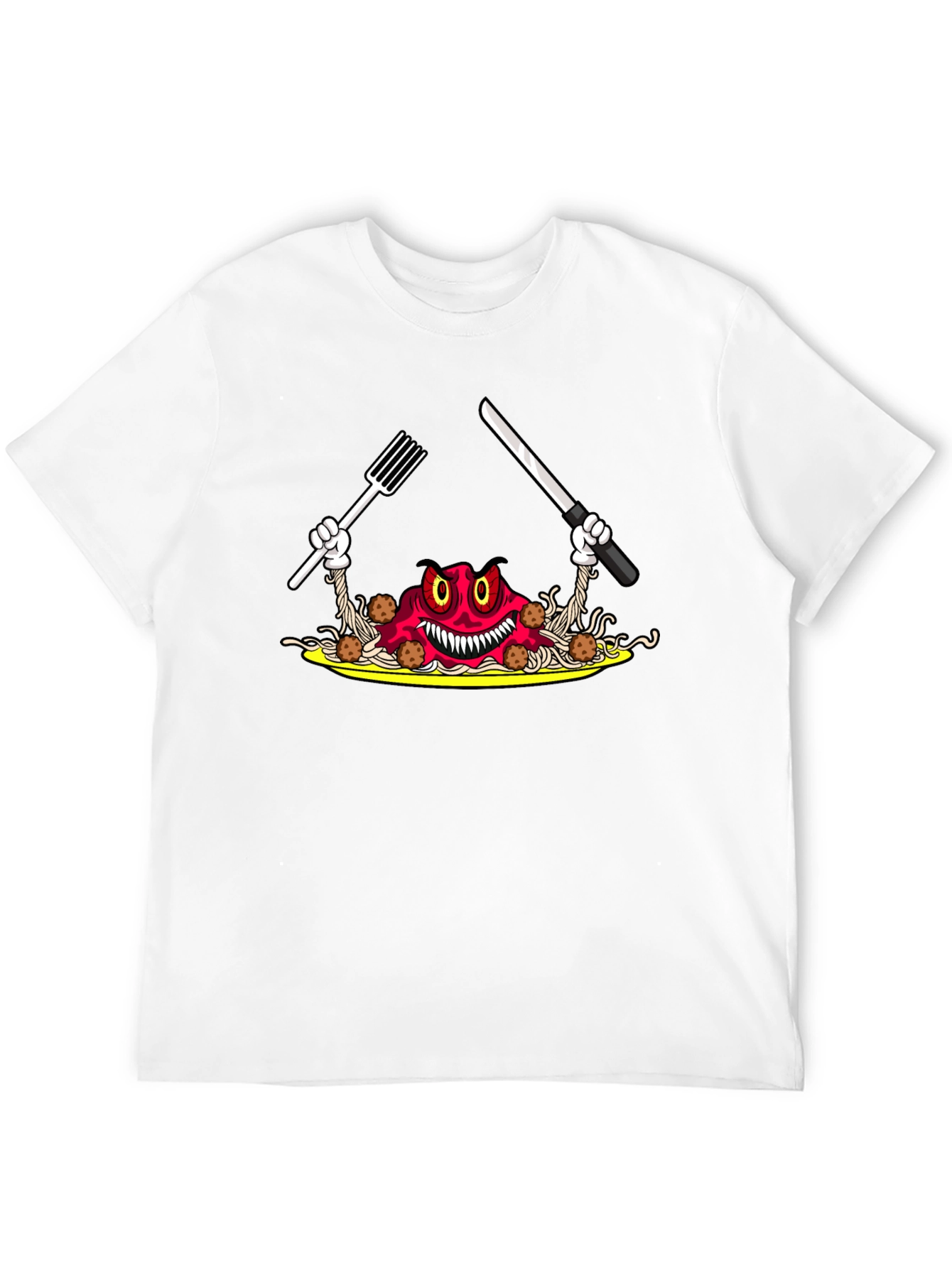 Spaghetti Monster Graphic Tee - Mens Black T-Shirt