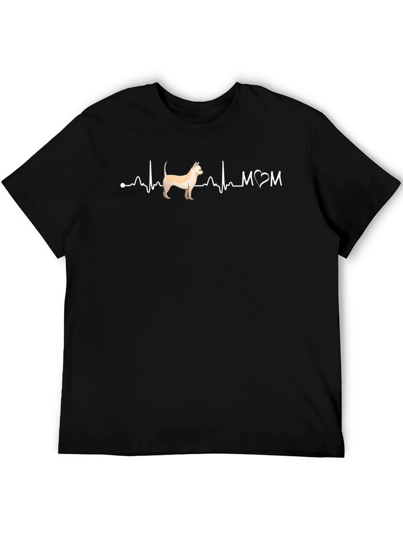 Chihuahua Mom Heartbeat Graphic Tee