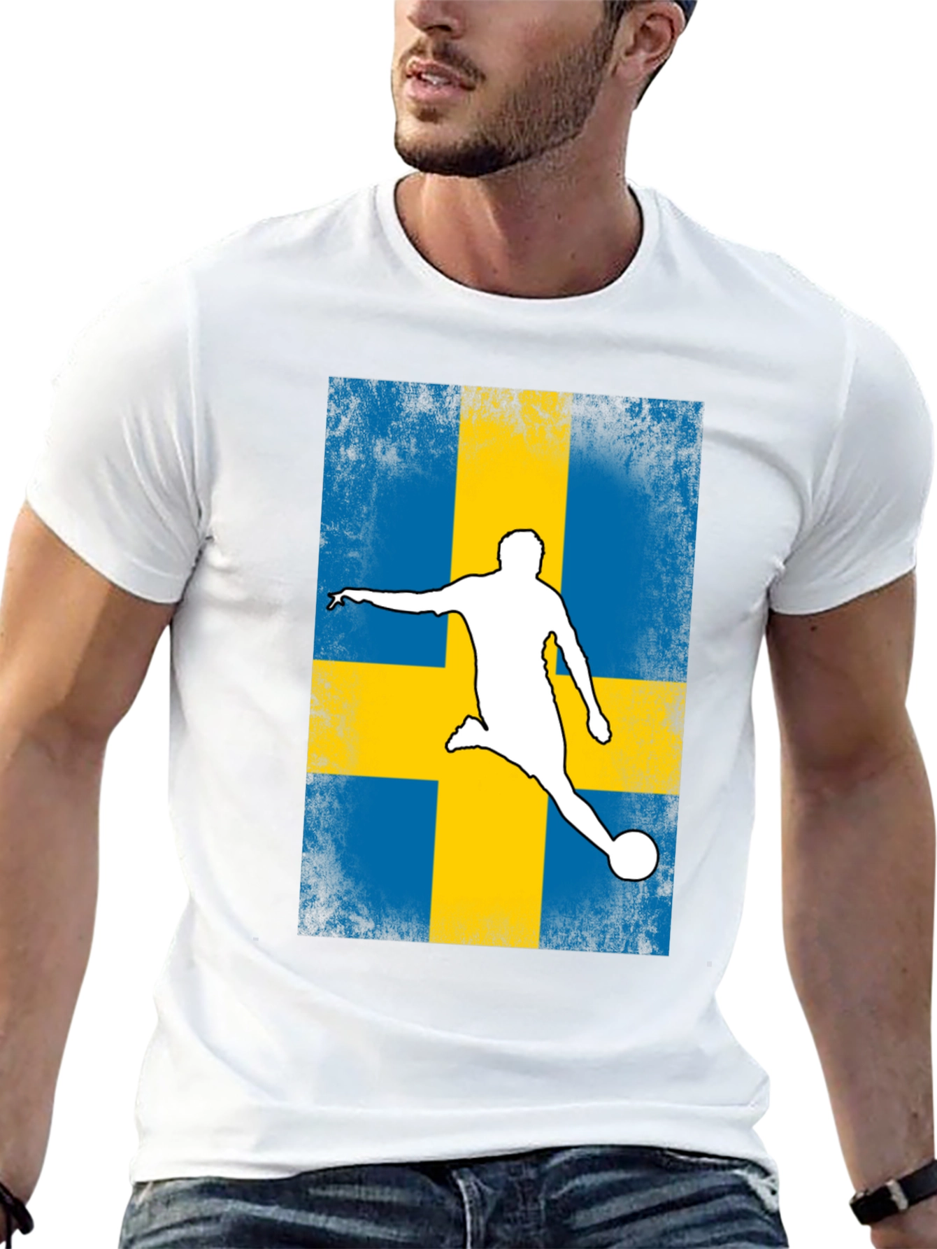 Sweden Soccer Flag T-Shirt