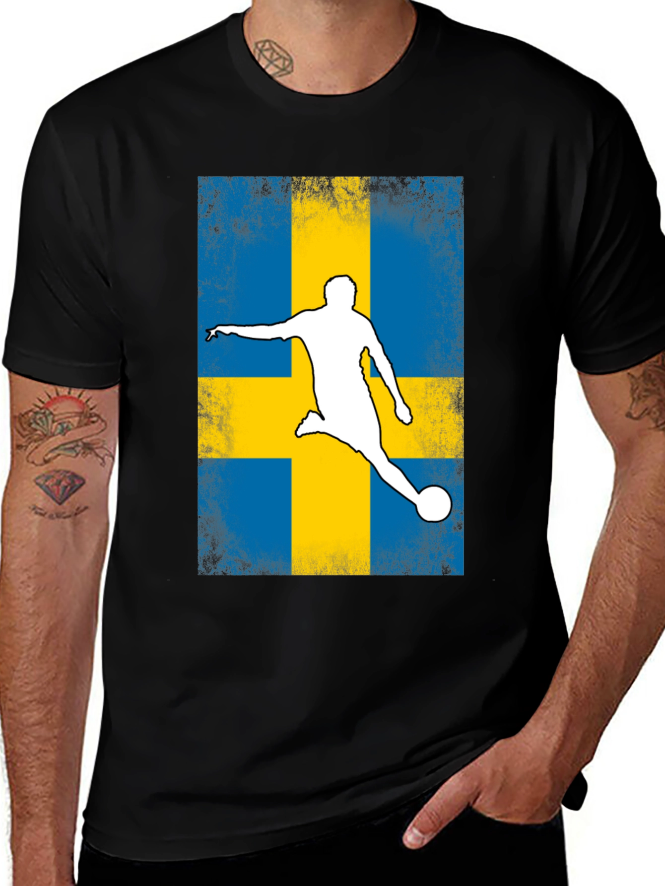 Sweden Soccer Flag T-Shirt