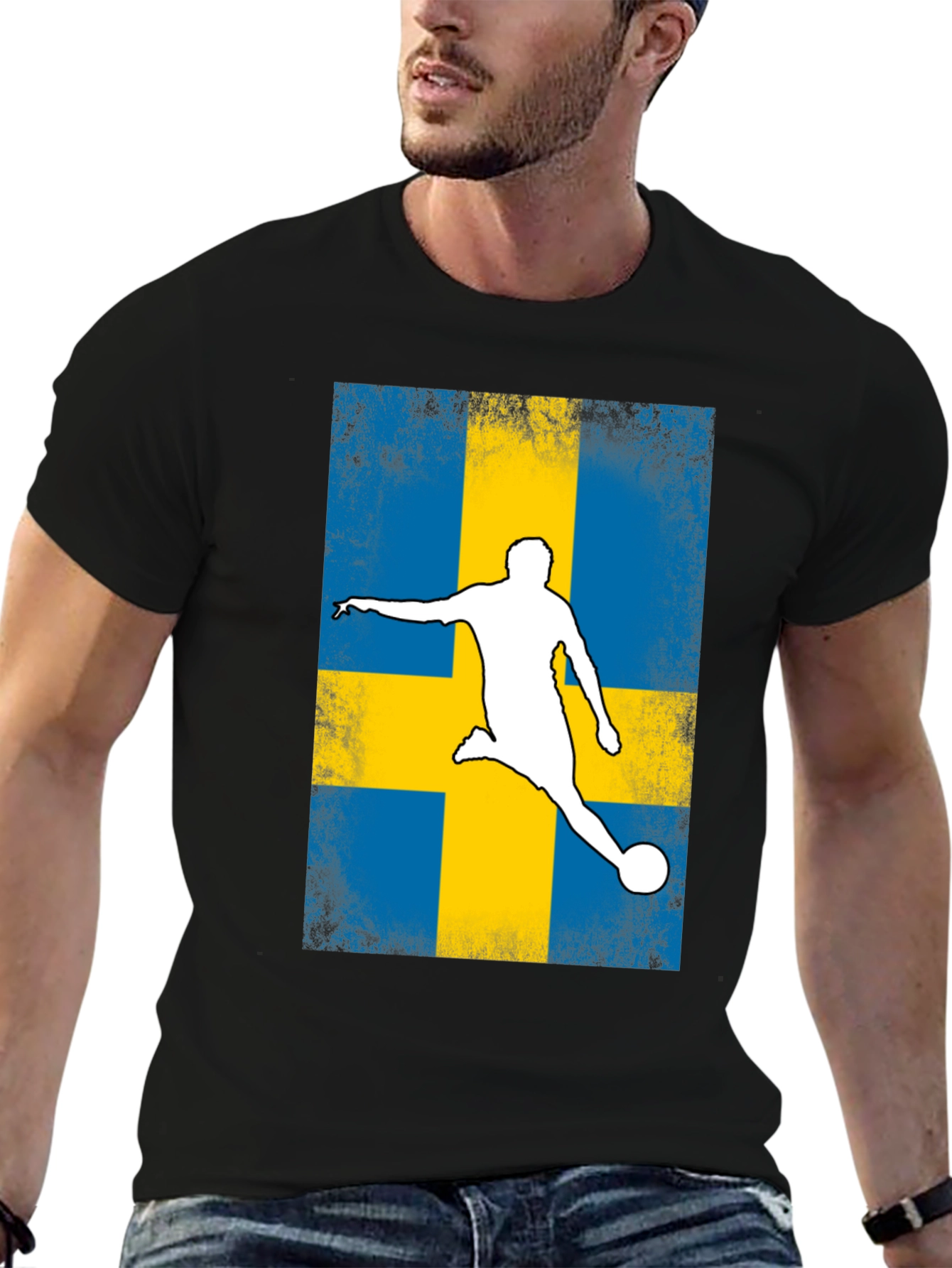 Sweden Soccer Flag T-Shirt