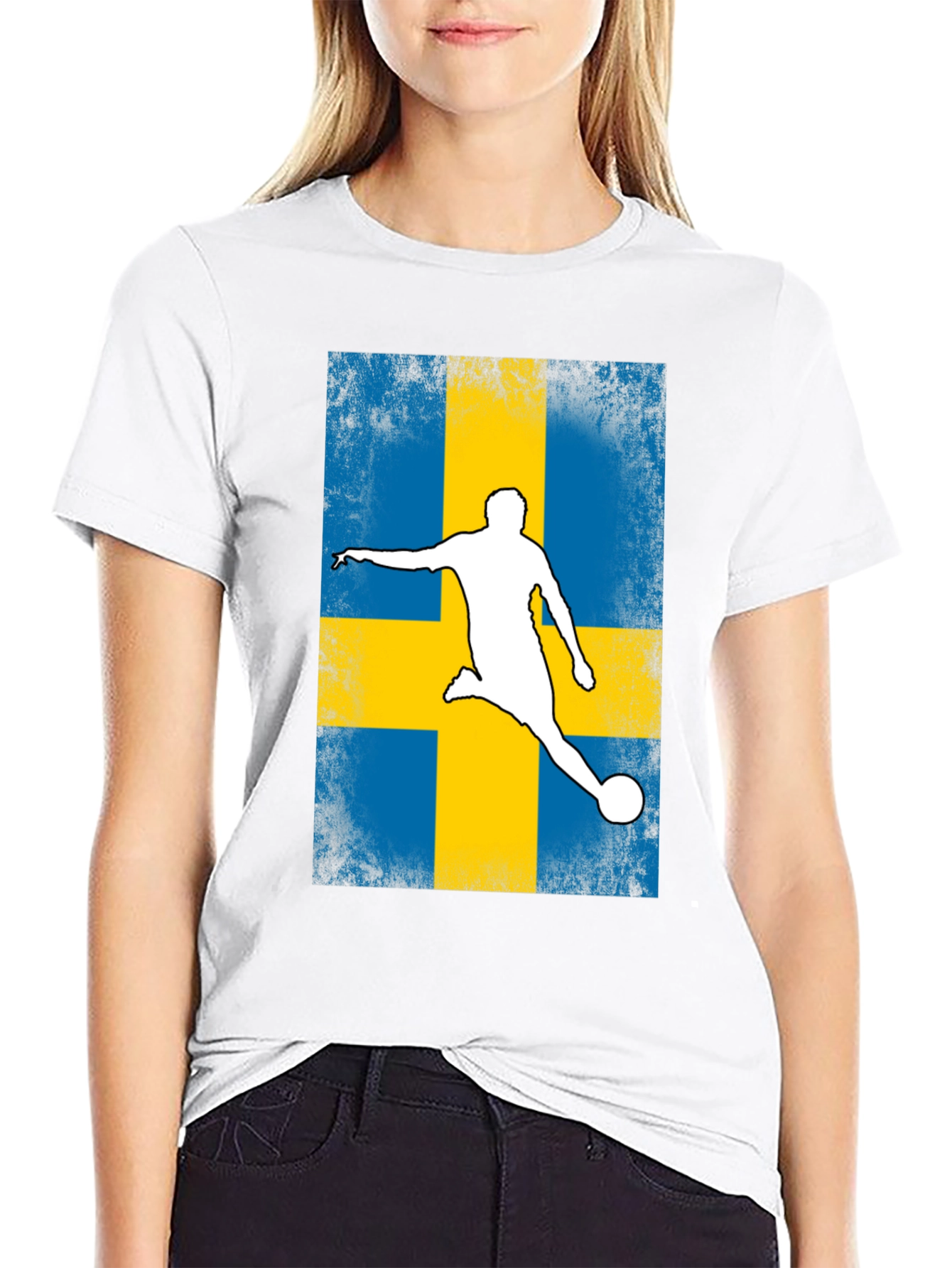 Sweden Soccer Flag T-Shirt
