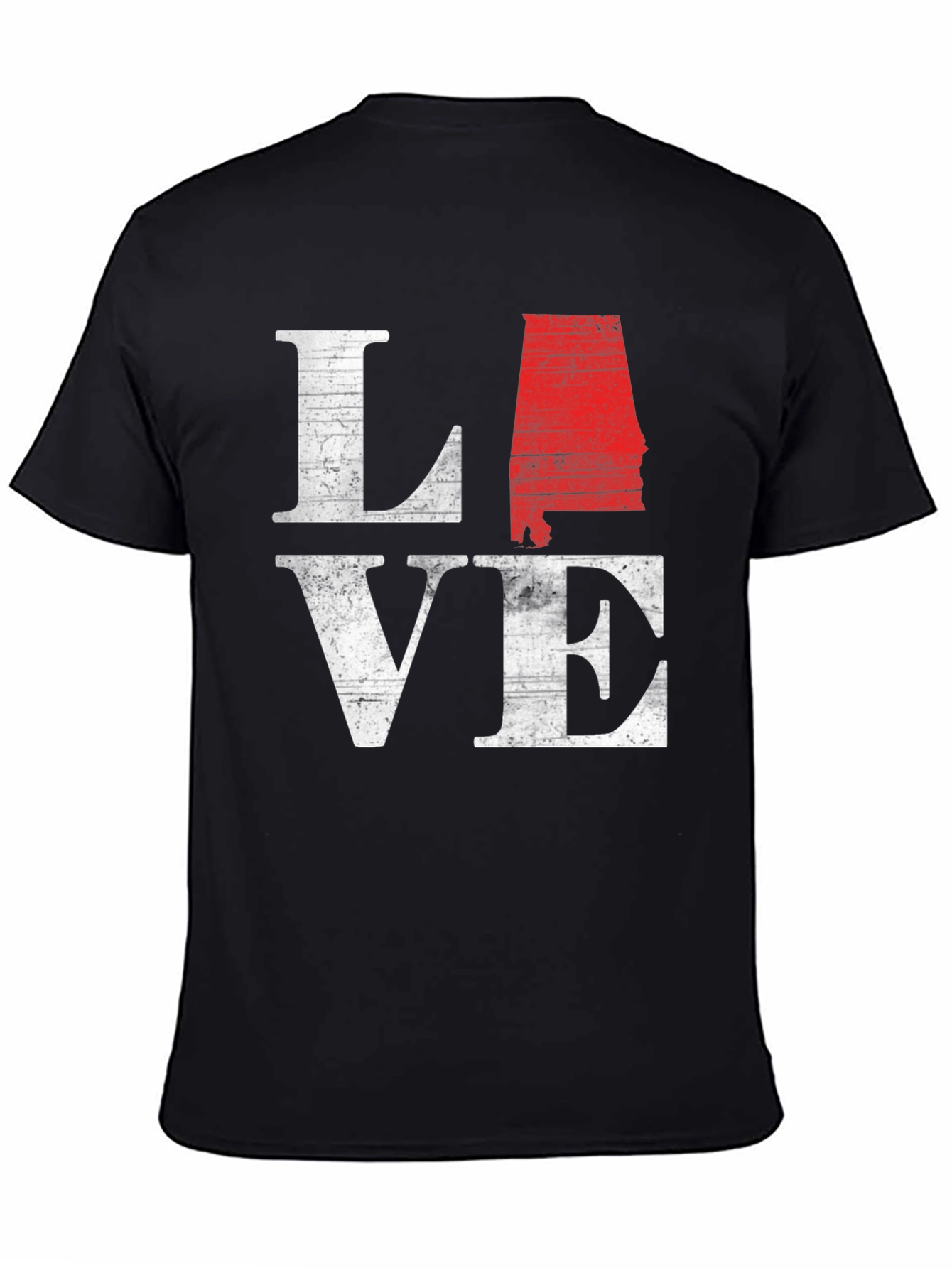Alabama State Love Graphic Tee - Mens Black T-Shirt