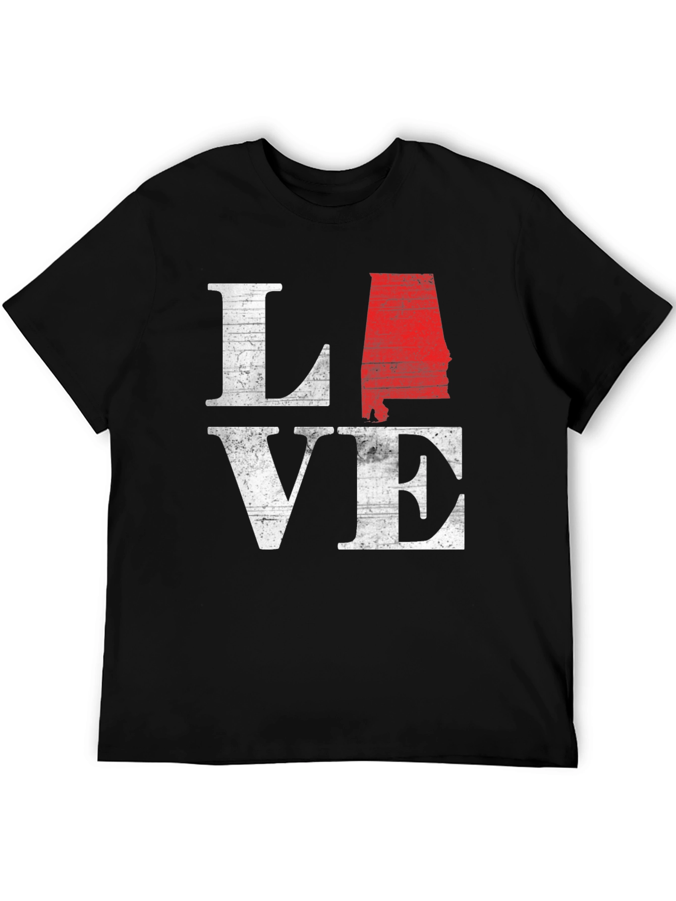Alabama State Love Graphic Tee - Mens Black T-Shirt