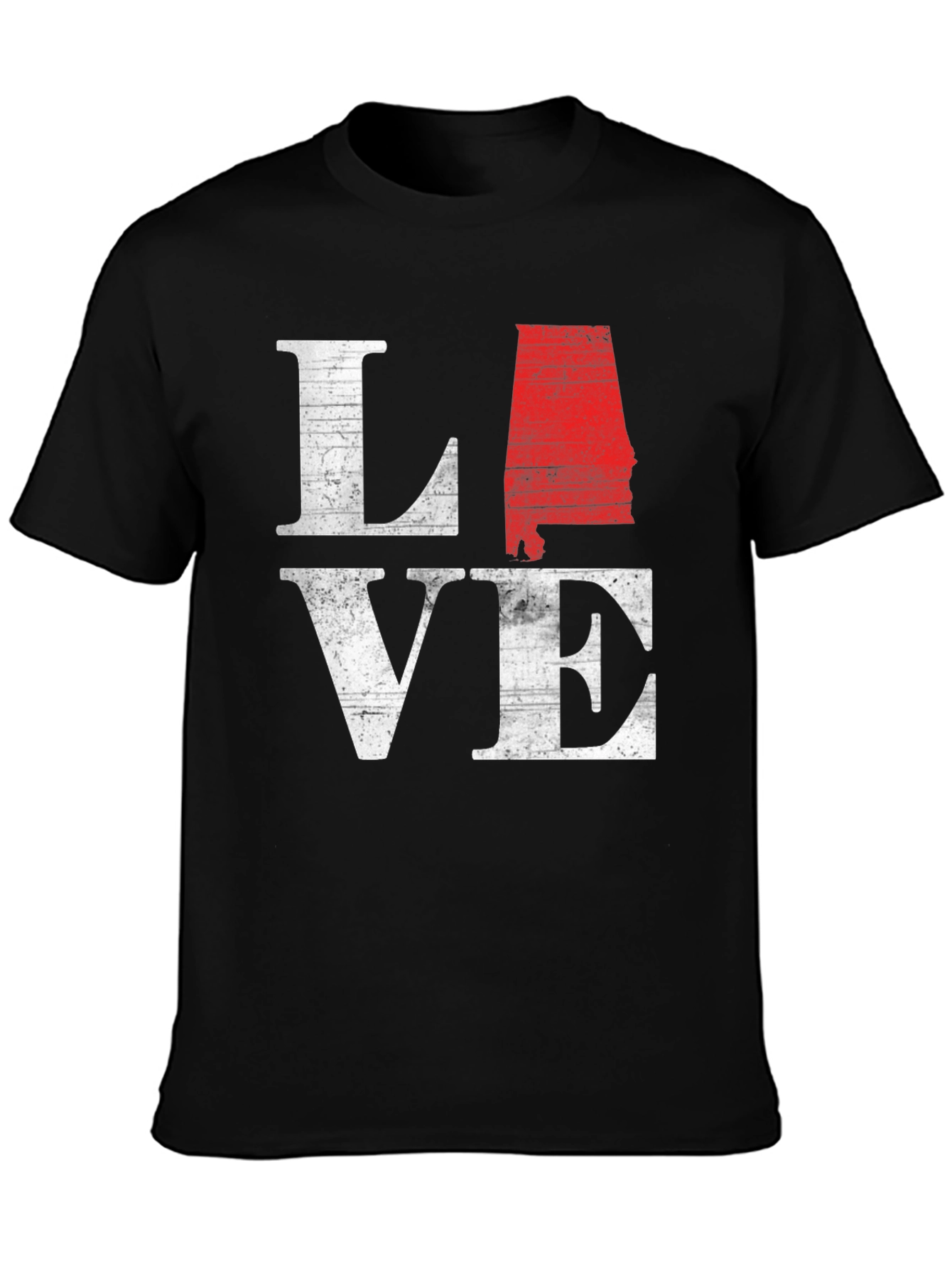 Alabama State Love Graphic Tee - Mens Black T-Shirt