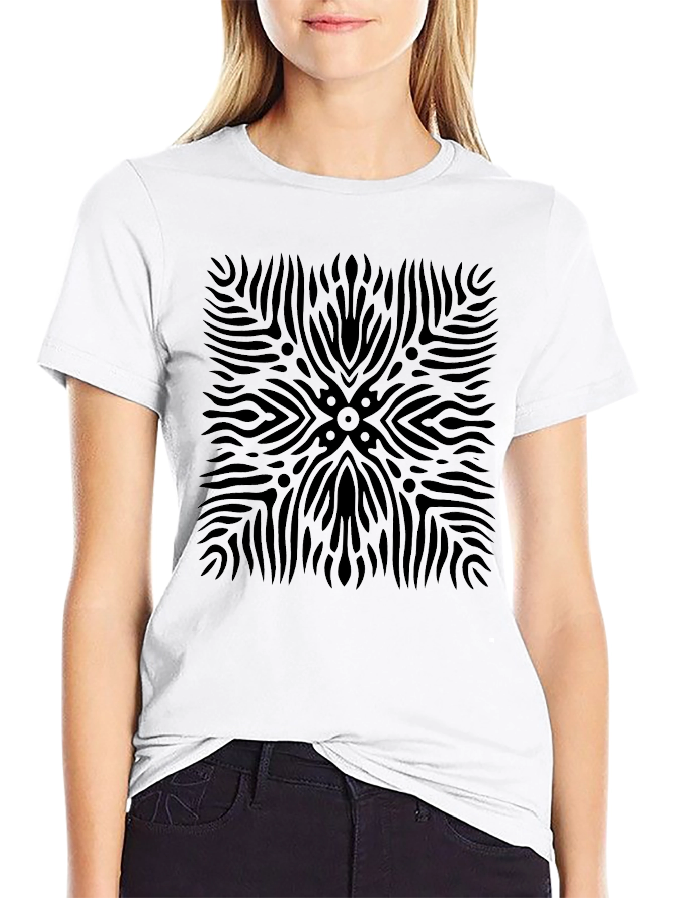 Abstract Black Pattern Tee