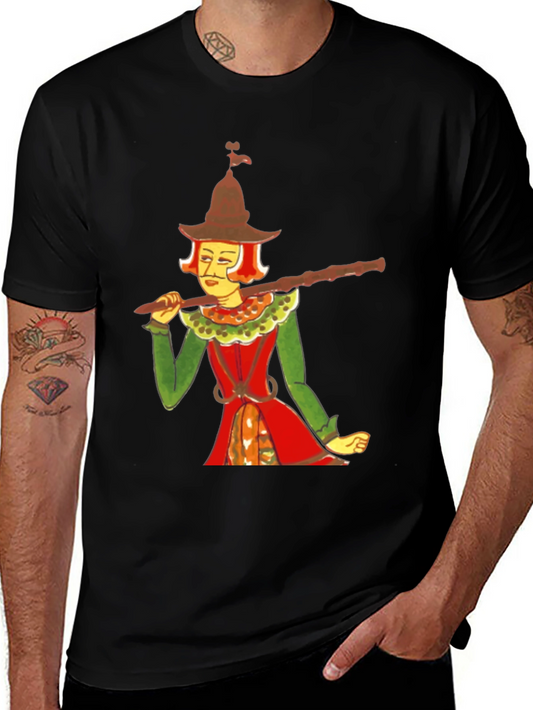 Vintage Jester Graphic Tee - Retro Novelty T-Shirt