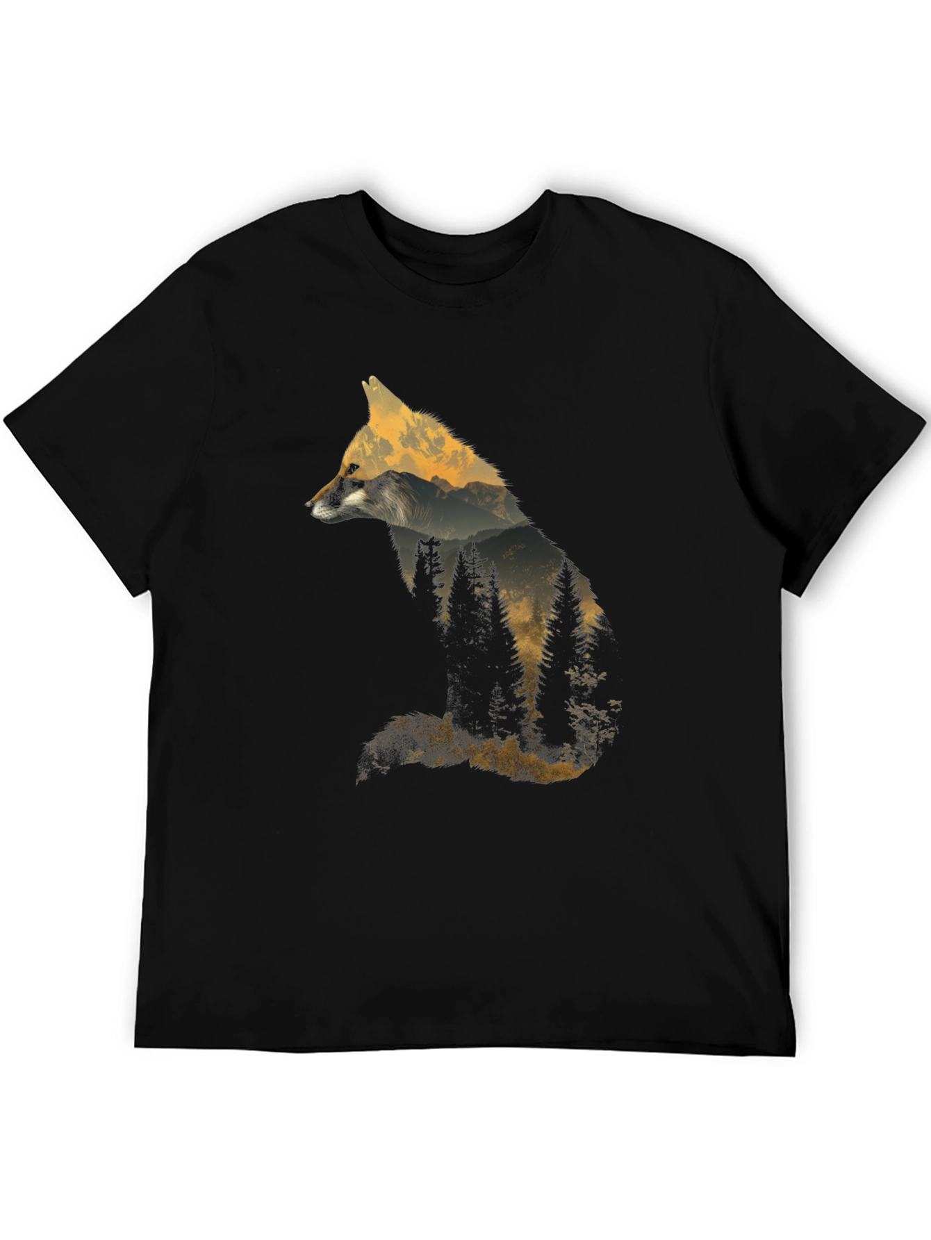 Fox Silhouette Graphic Tee - Nature Inspired Design