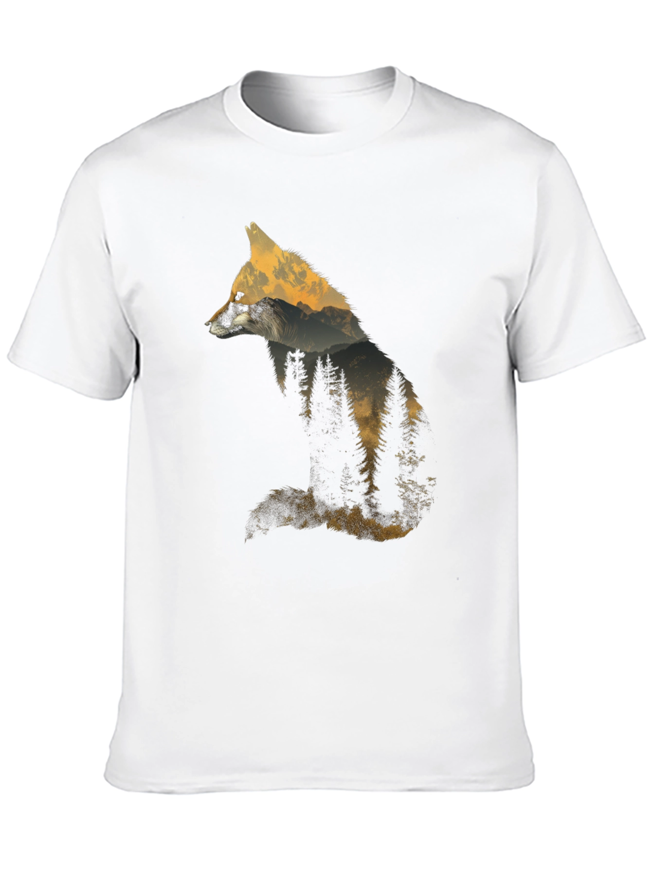 Fox Silhouette Graphic Tee - Nature Inspired Design