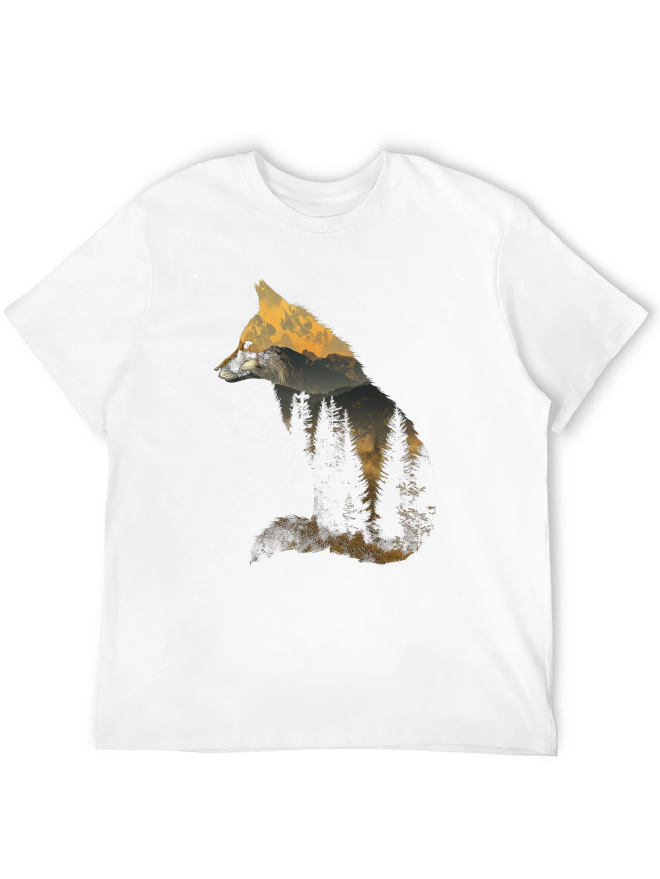 Fox Silhouette Graphic Tee - Nature Inspired Design