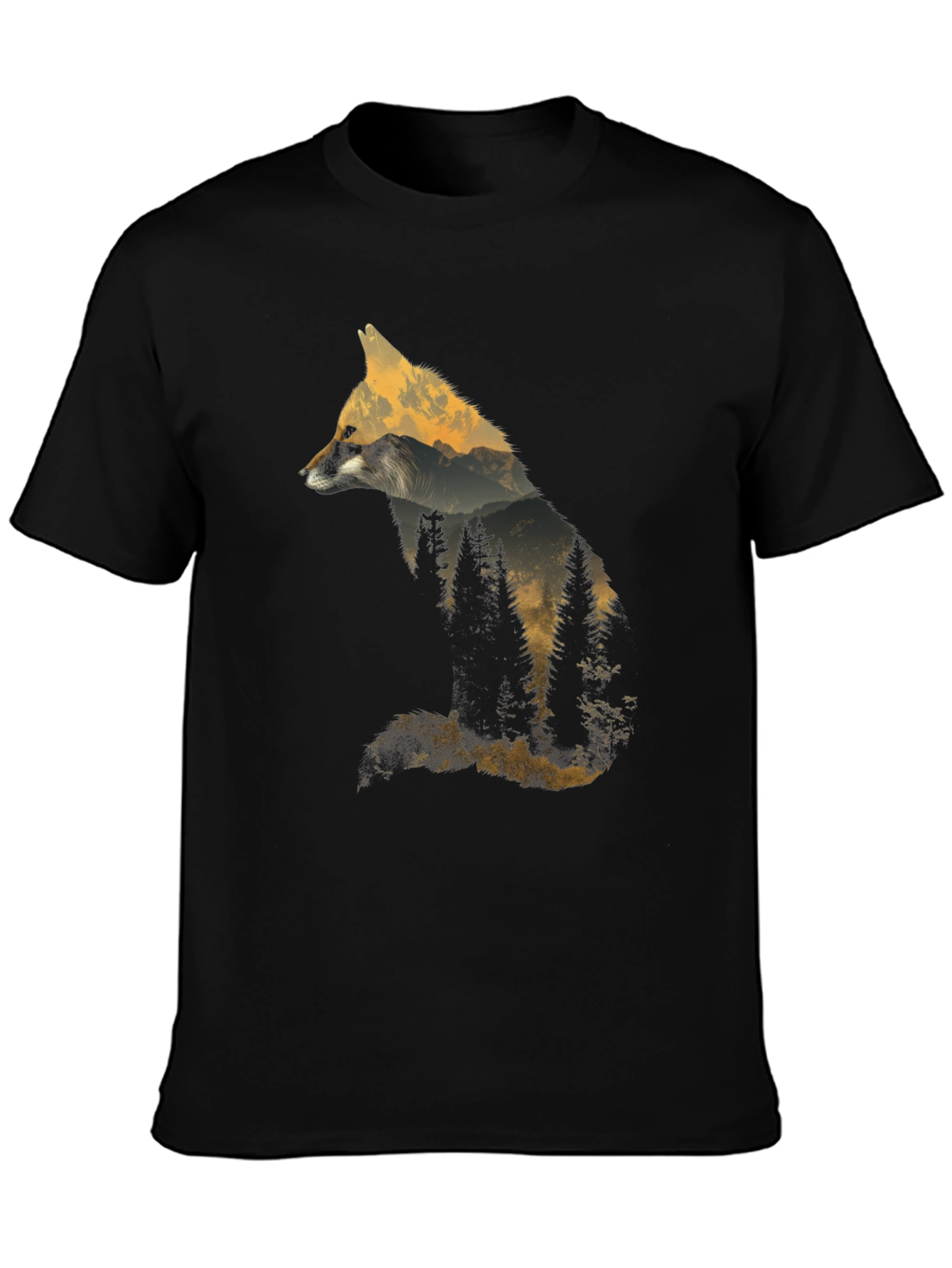 Fox Silhouette Graphic Tee - Nature Inspired Design