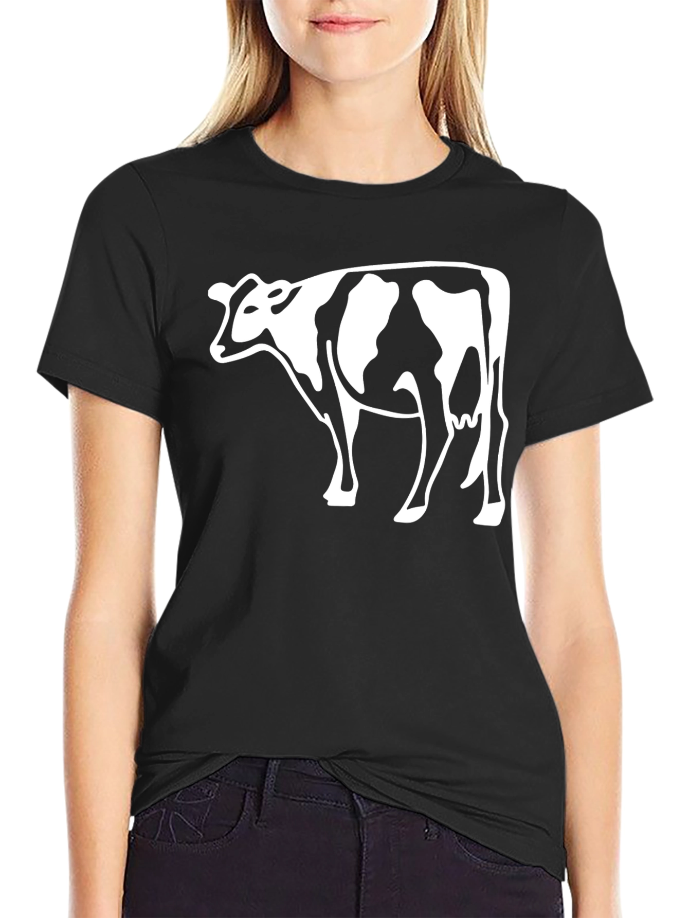 Black Cow Graphic Tee - Animal Lovers Delight