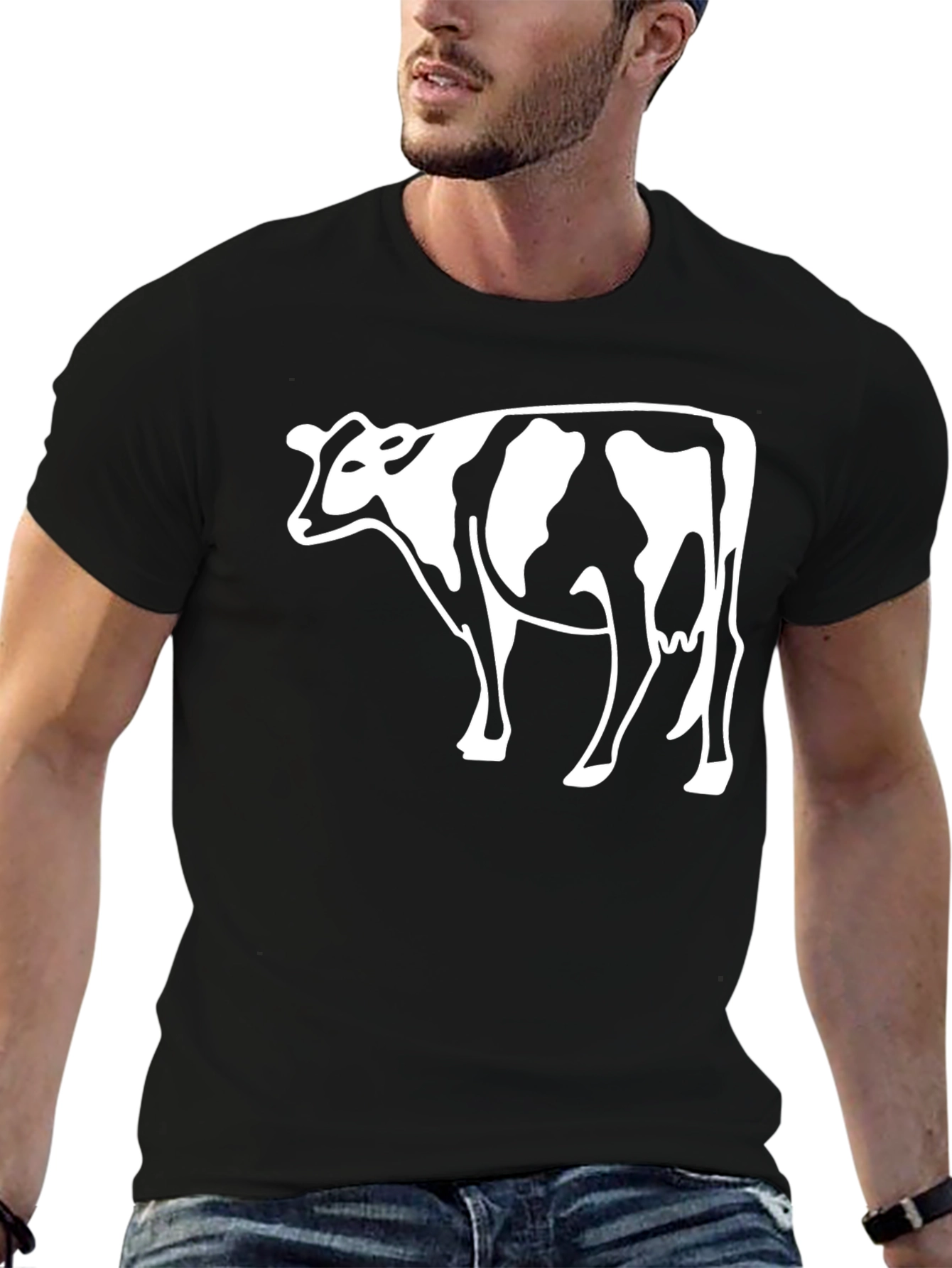 Black Cow Graphic Tee - Animal Lovers Delight