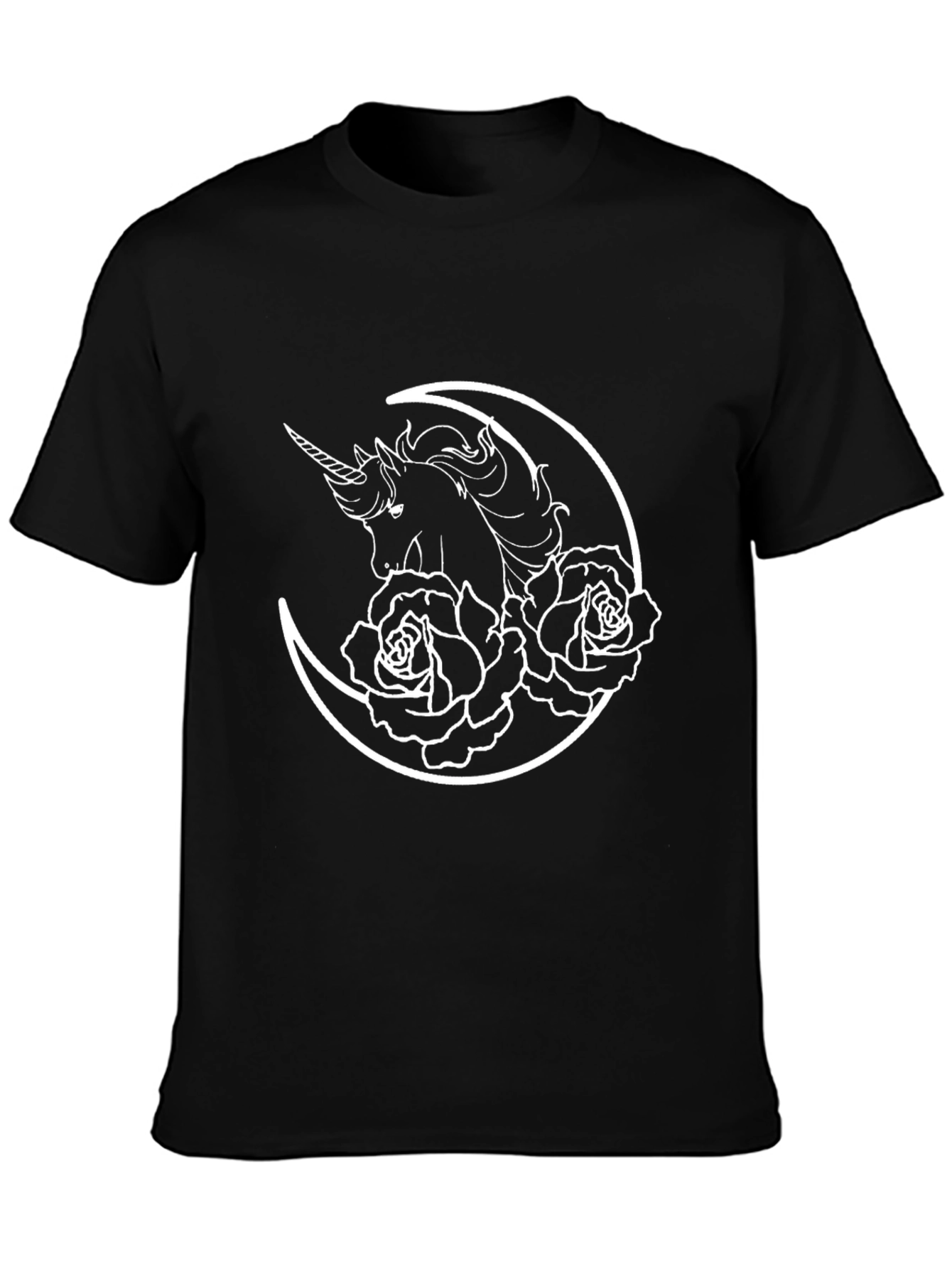 Unicorn Moon Rose Graphic Tee