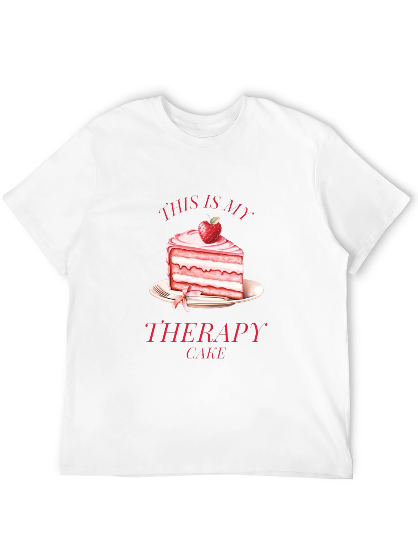This Is My Therapy Cake Black T-Shirt