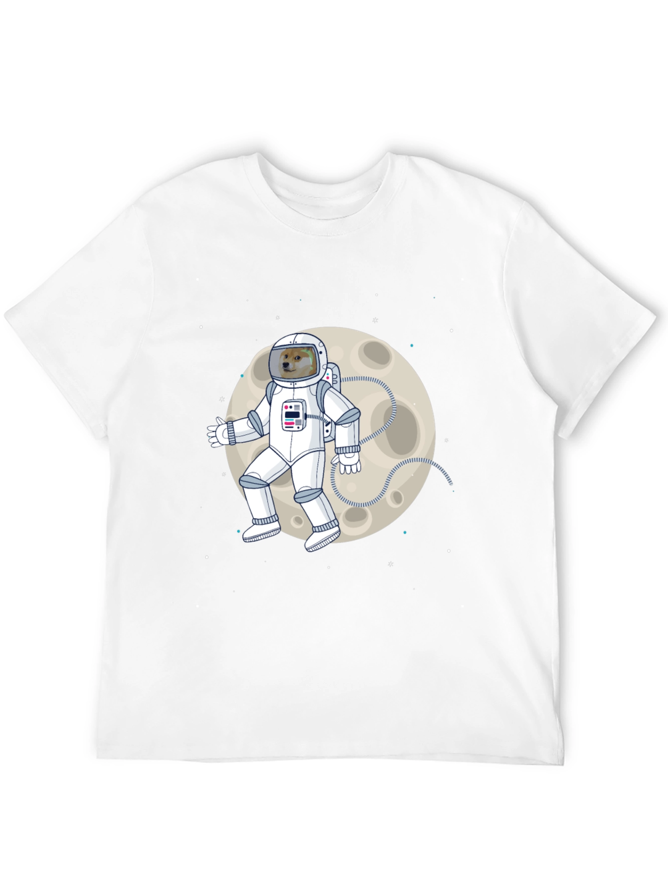 Doge Astronaut Moonwalk T-Shirt - Black
