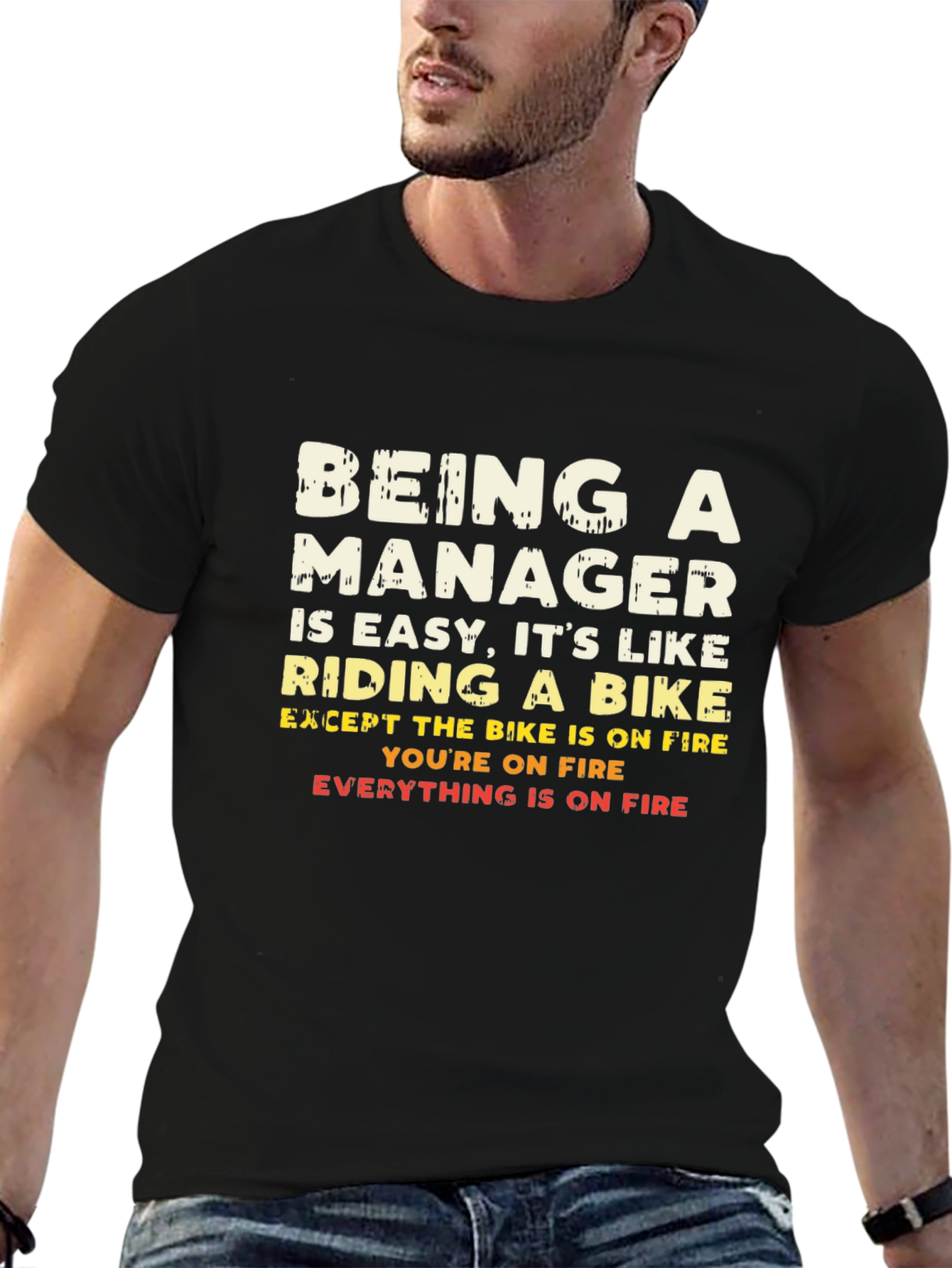 Being a Manager T-Shirt - Funny Bike Analogy Tee