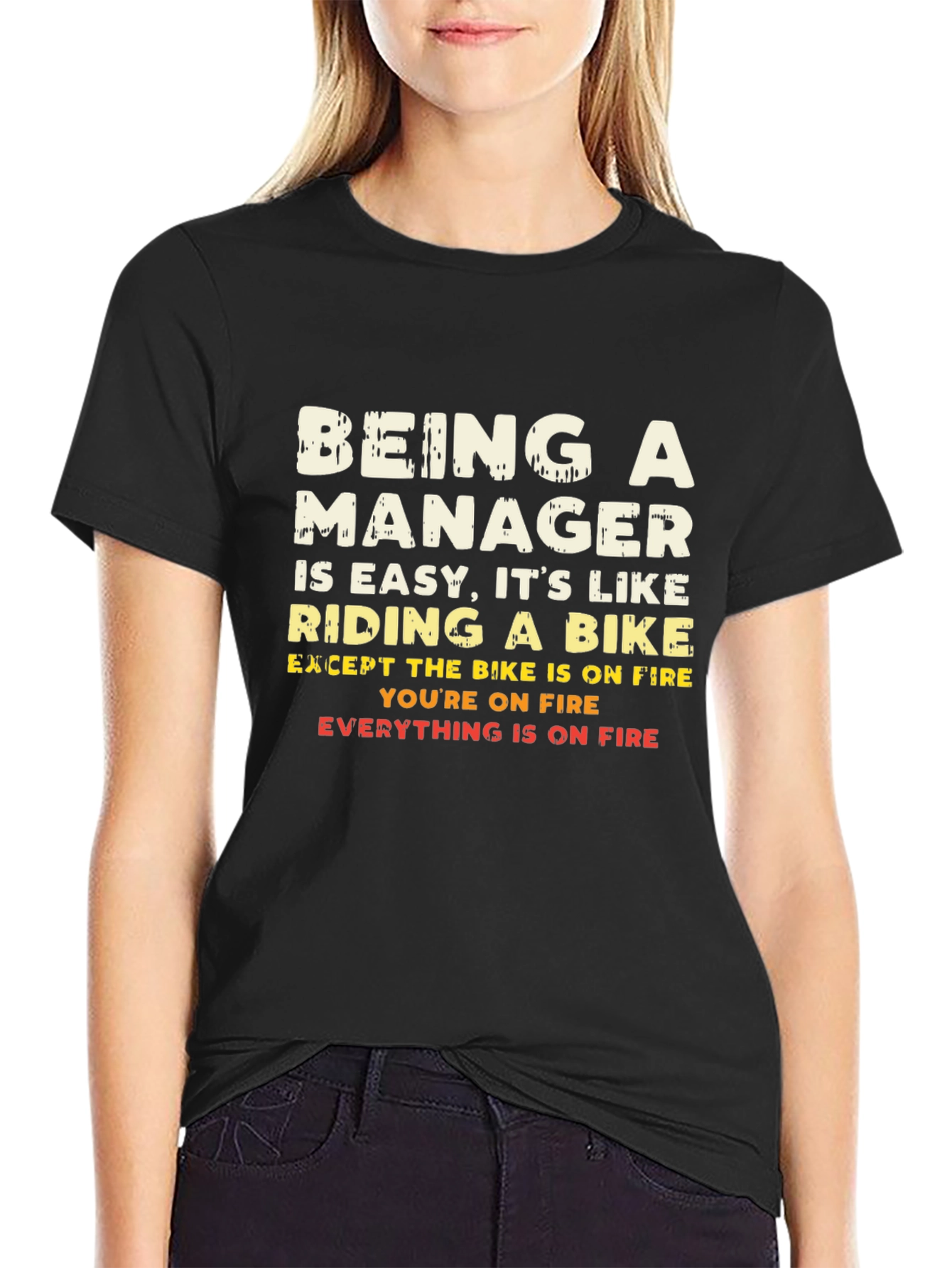 Being a Manager T-Shirt - Funny Bike Analogy Tee