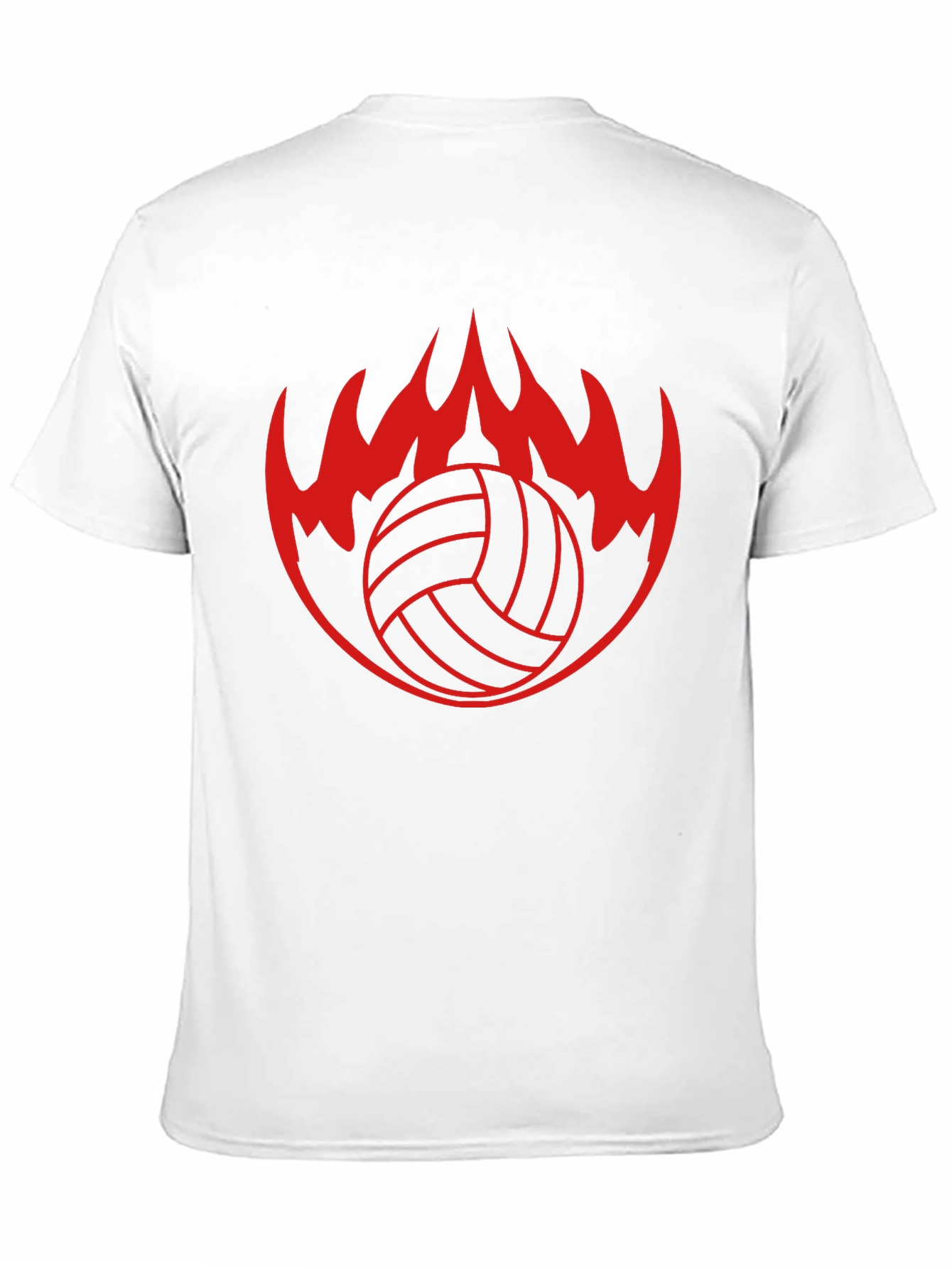 Volleyball Flame Graphic Tee - Black T-Shirt