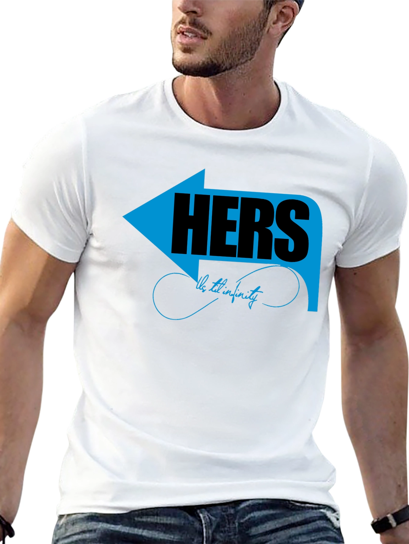 Matching Couple Hers T-Shirt - Arrow Graphic Design