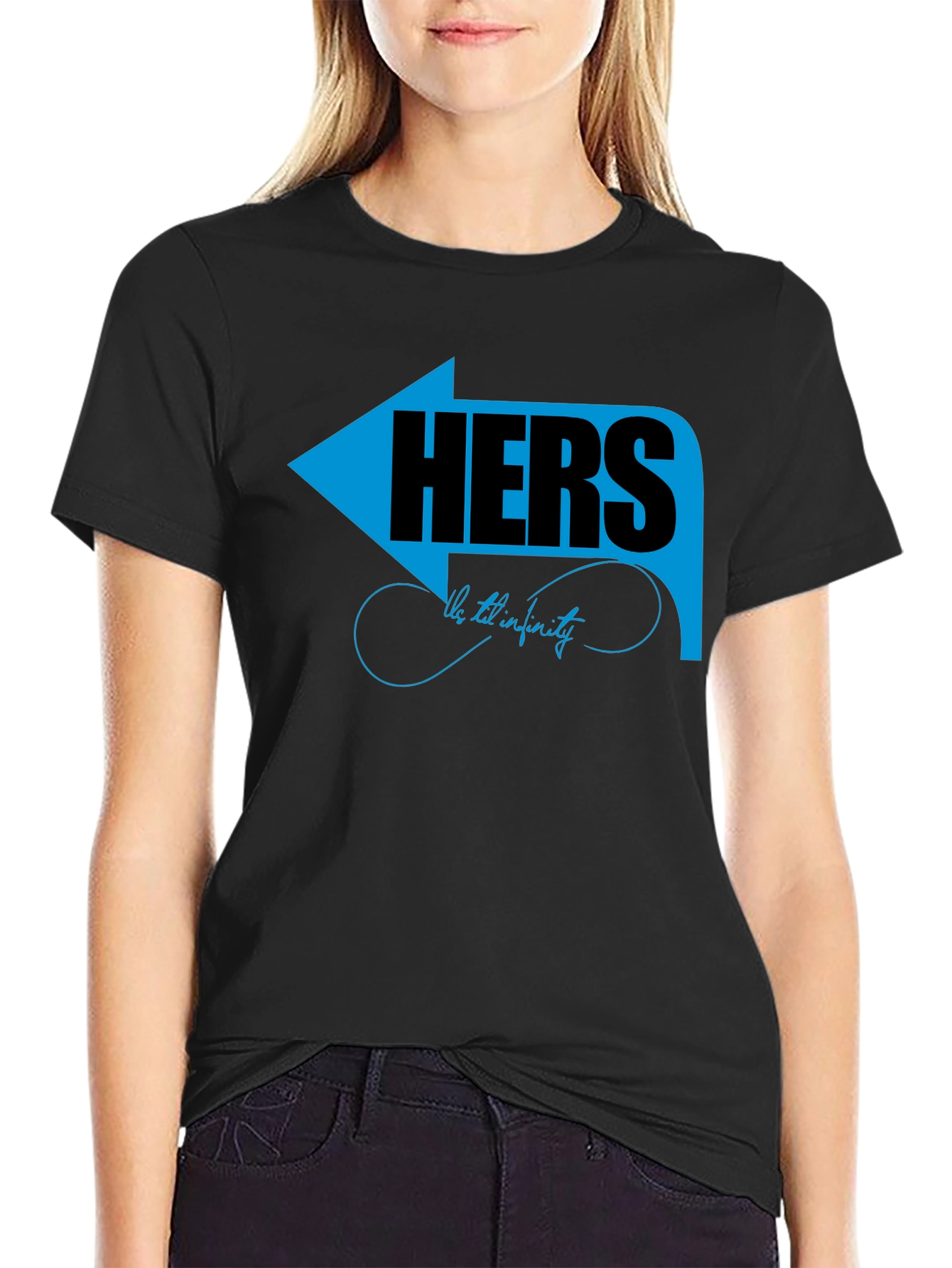 Matching Couple Hers T-Shirt - Arrow Graphic Design