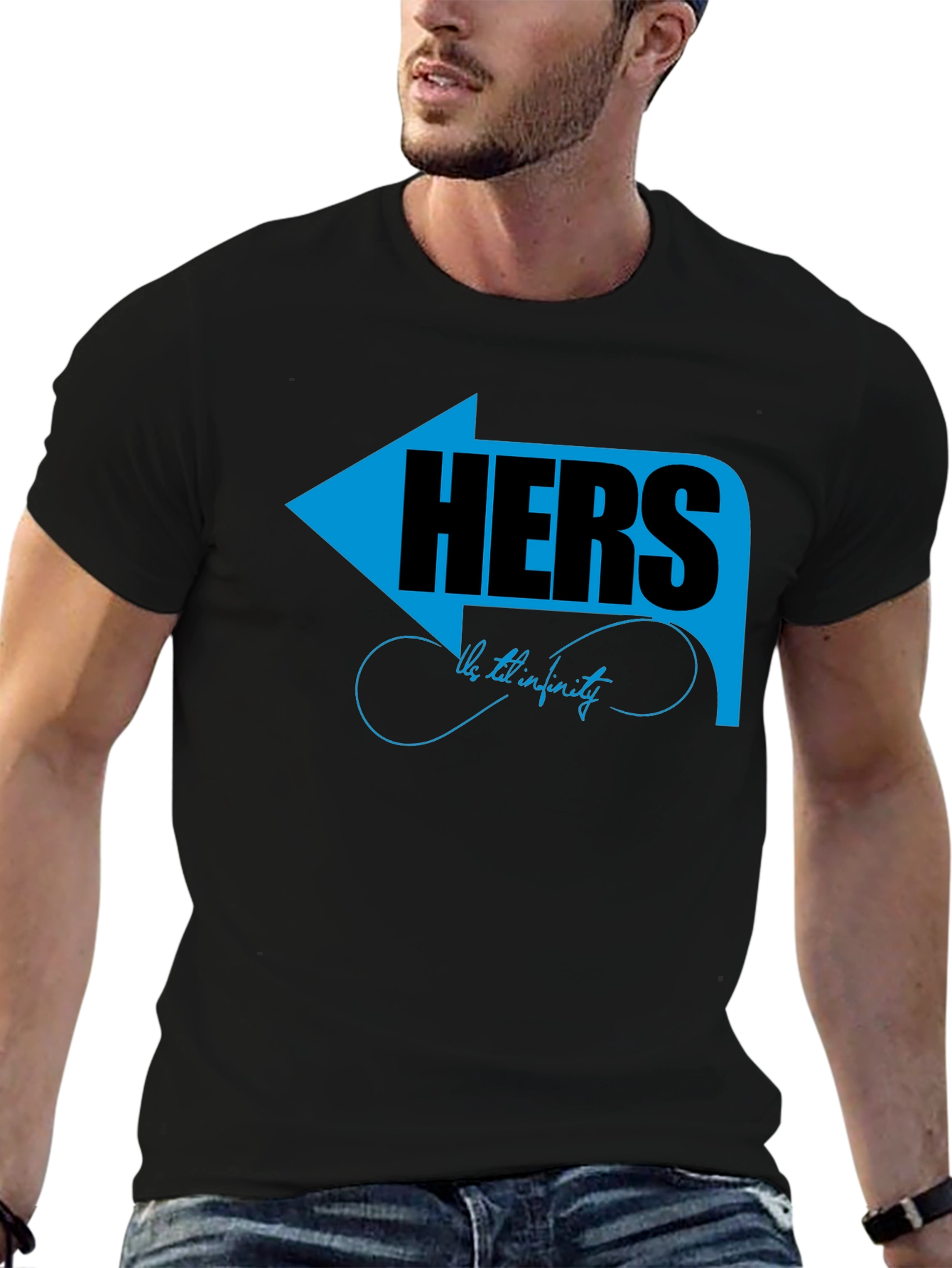 Matching Couple Hers T-Shirt - Arrow Graphic Design