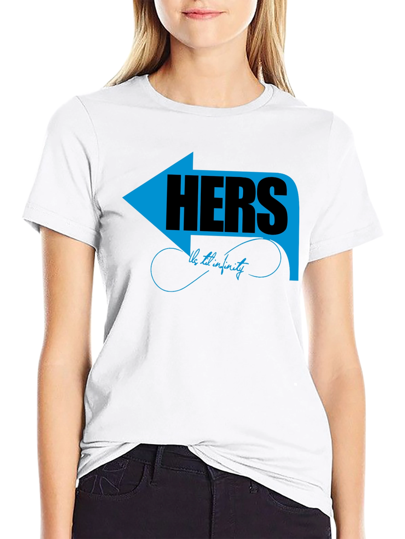 Matching Couple Hers T-Shirt - Arrow Graphic Design
