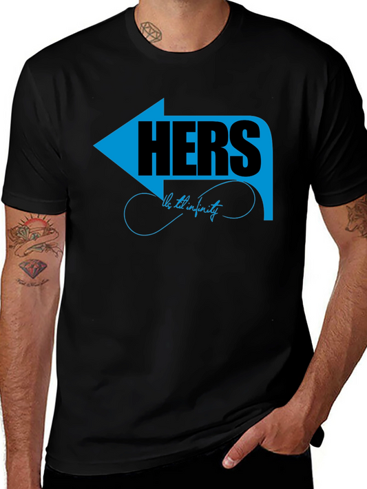 Matching Couple Hers T-Shirt - Arrow Graphic Design