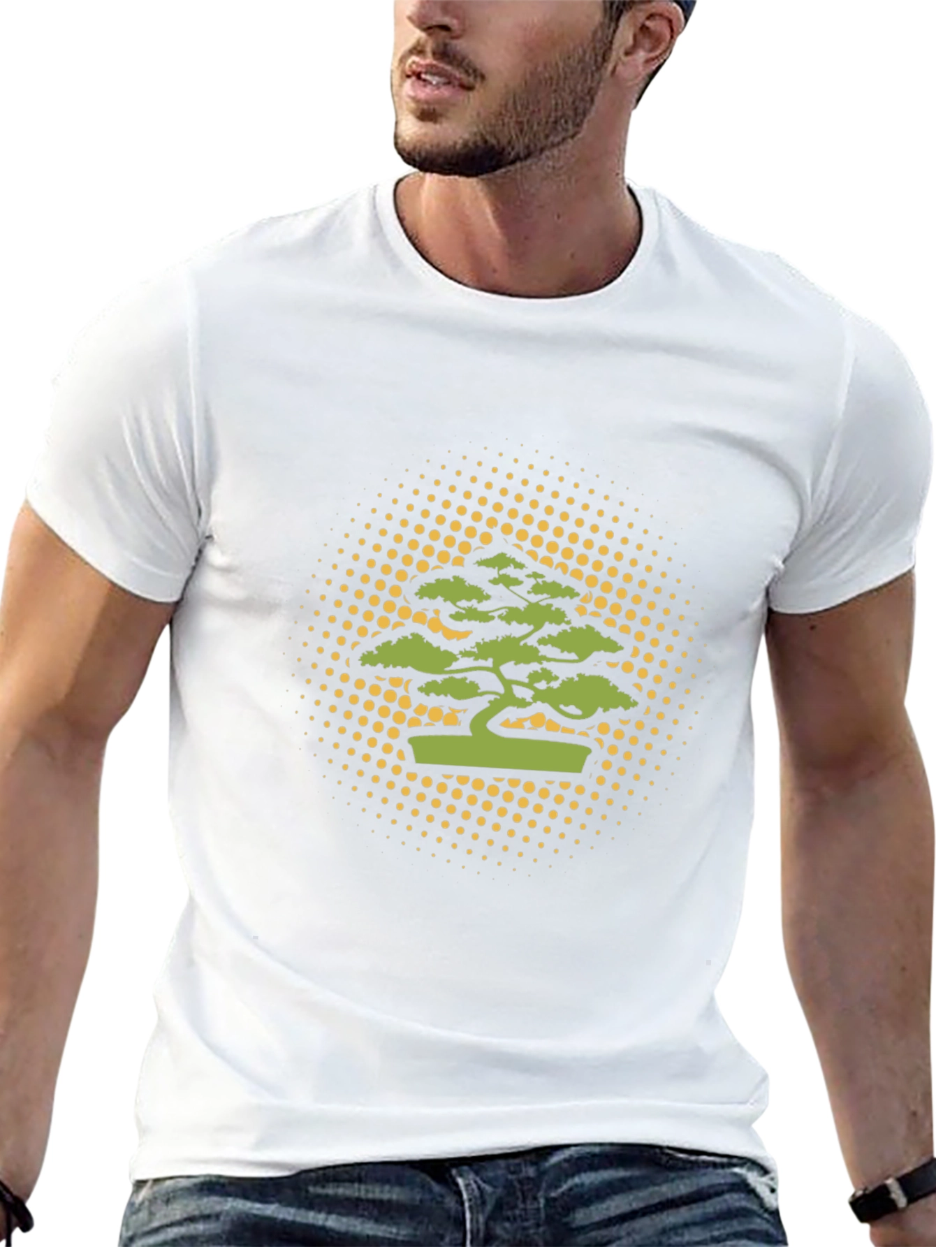 Bonsai Tree Graphic Tee - Stylish Mens Black T-Shirt