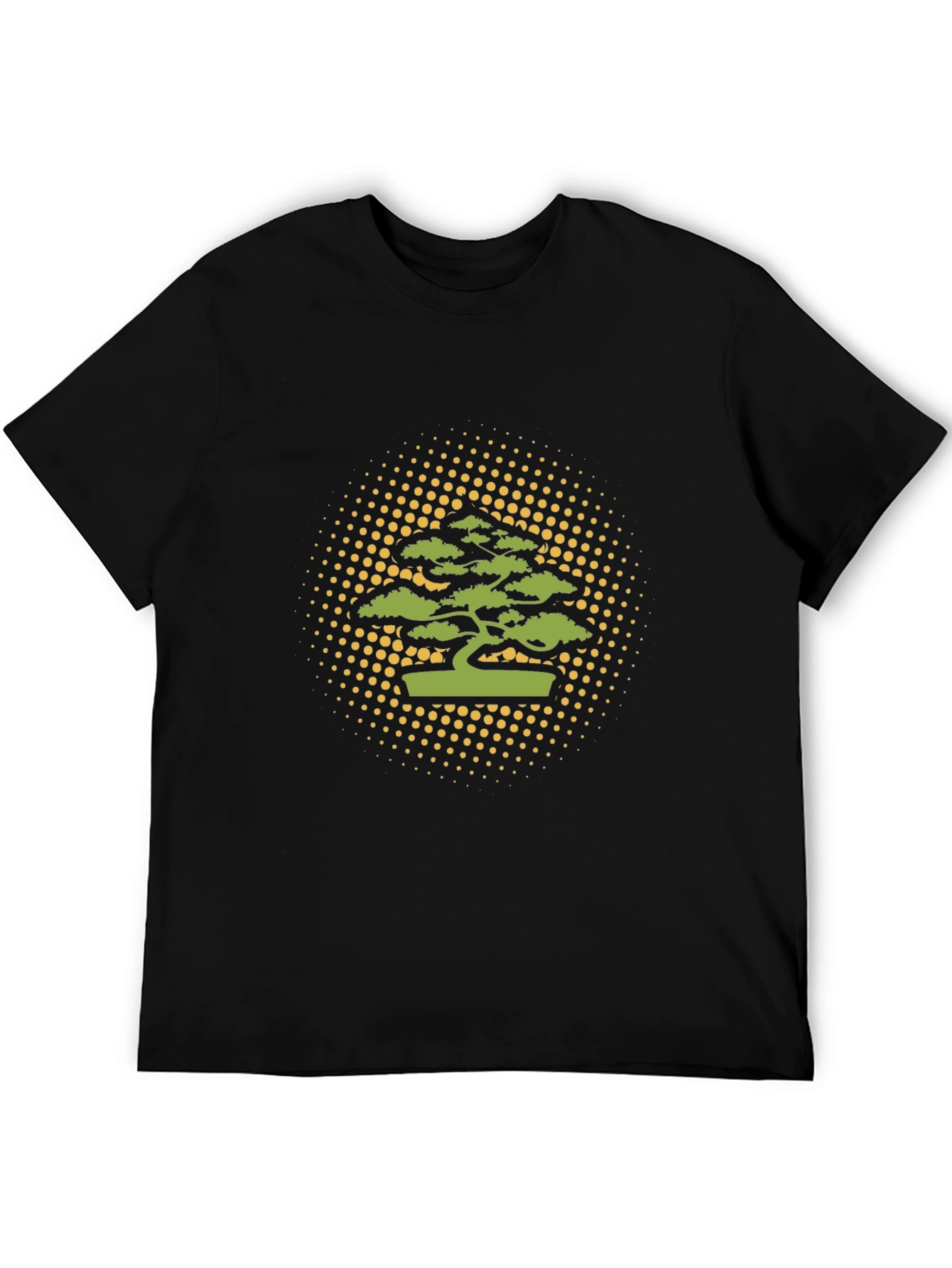 Bonsai Tree Graphic Tee - Stylish Mens Black T-Shirt