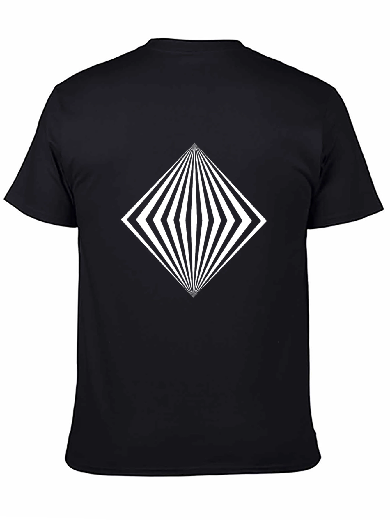 Geometric Diamond Graphic Tee - Modern Style
