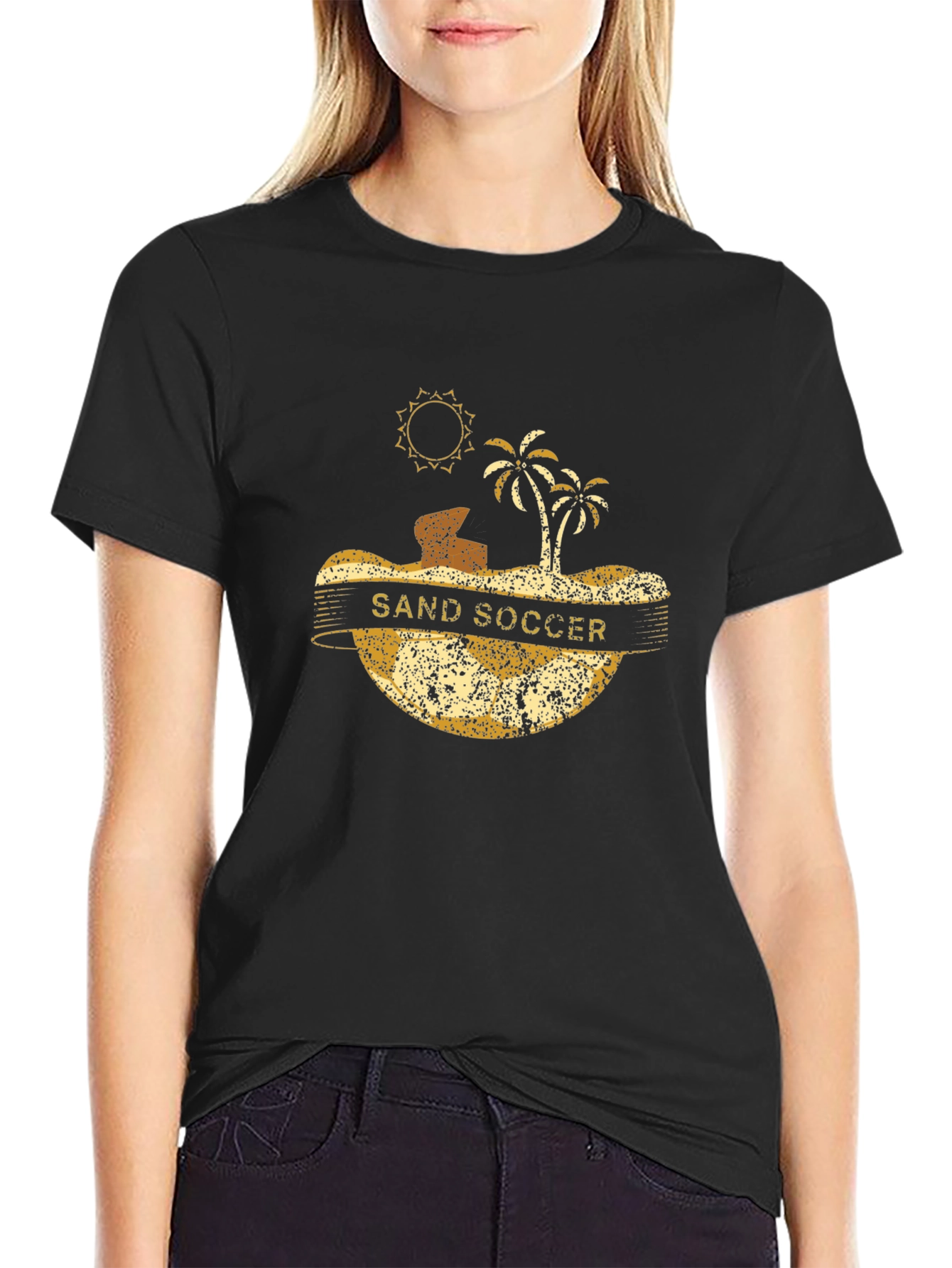 Sand Soccer Graphic Tee - Beach Vibes T-Shirt