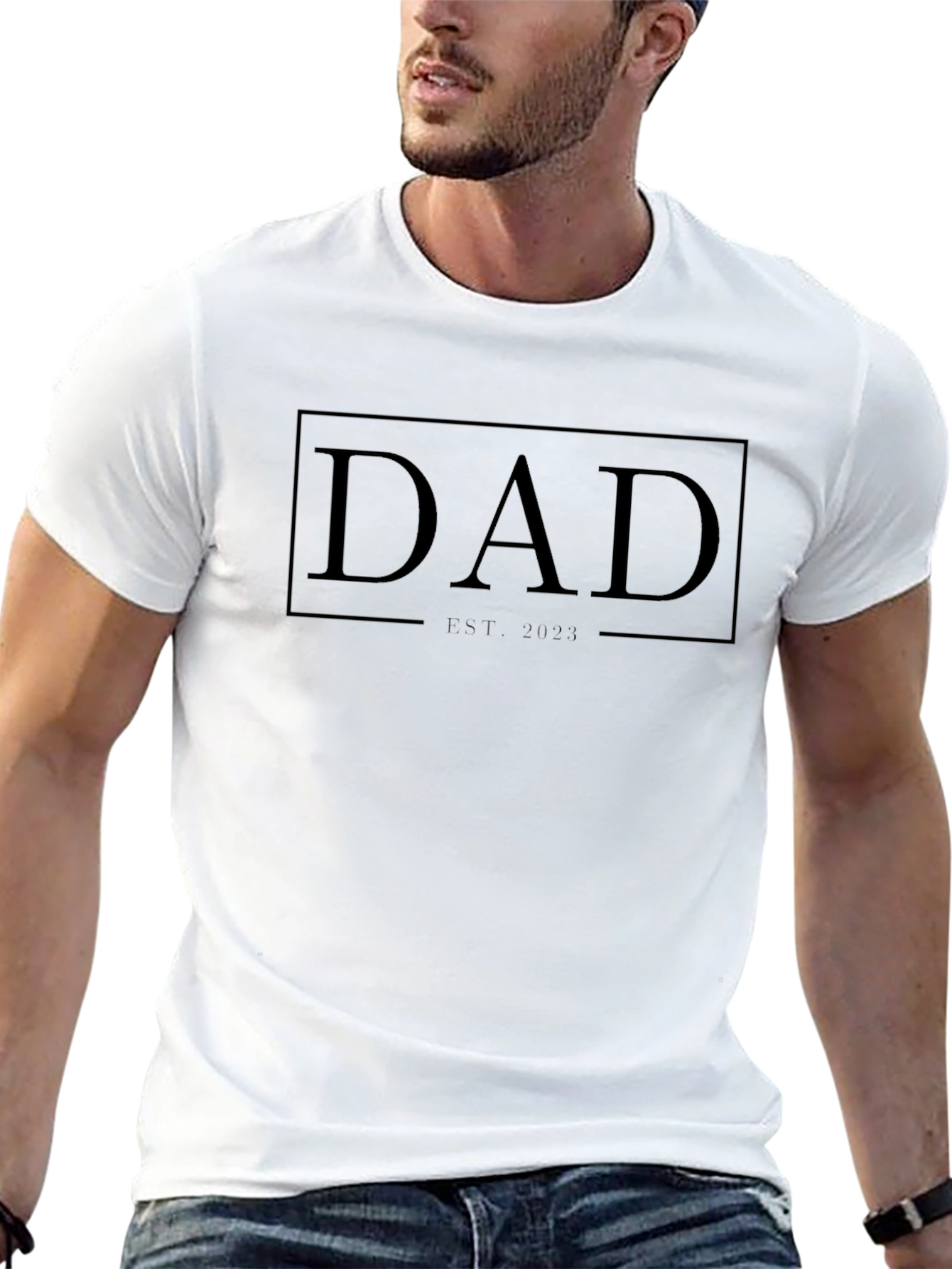 Dad Est. 2024 Black T-Shirt