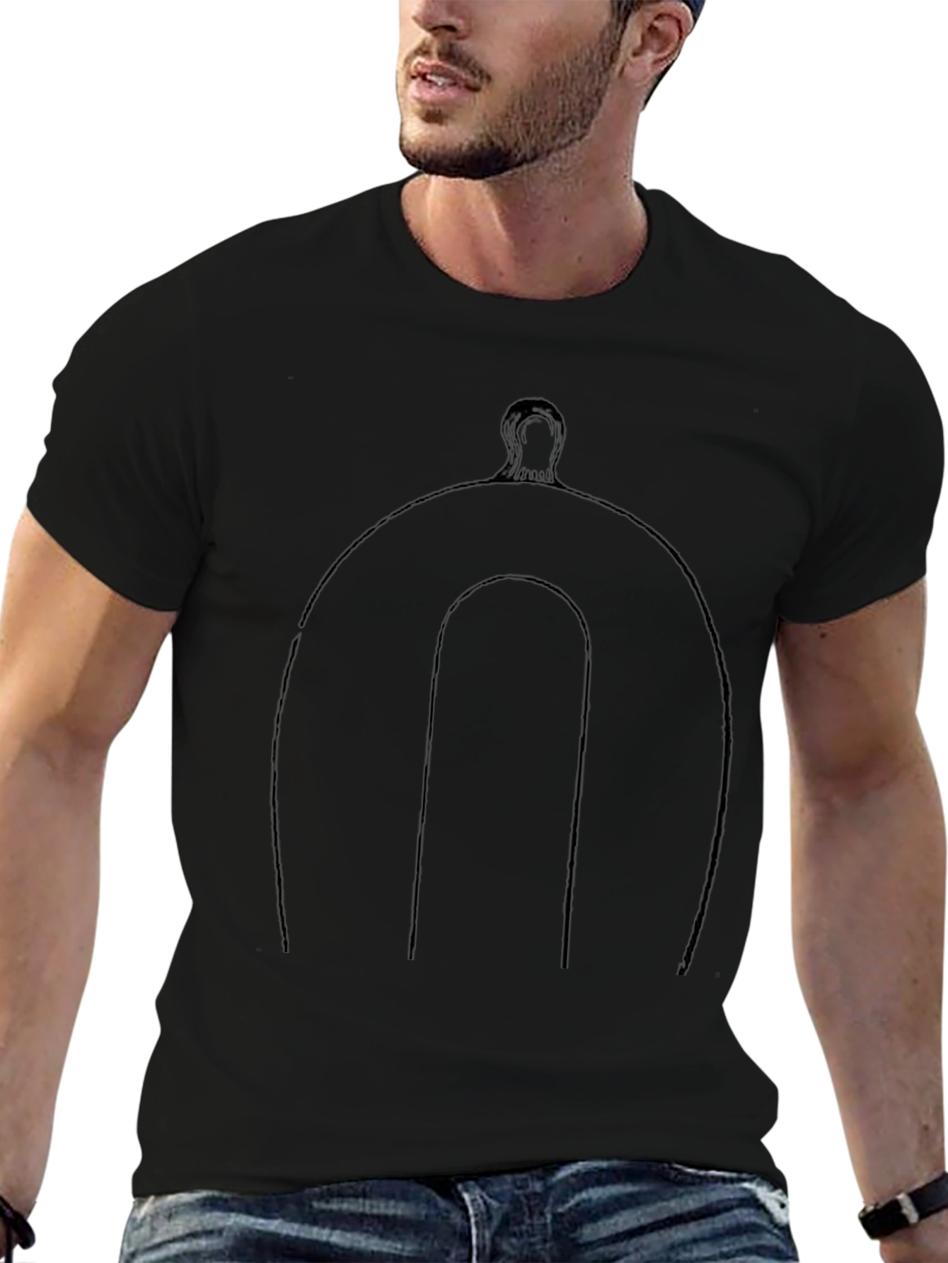 Modern Black T-Shirt - Abstract Design