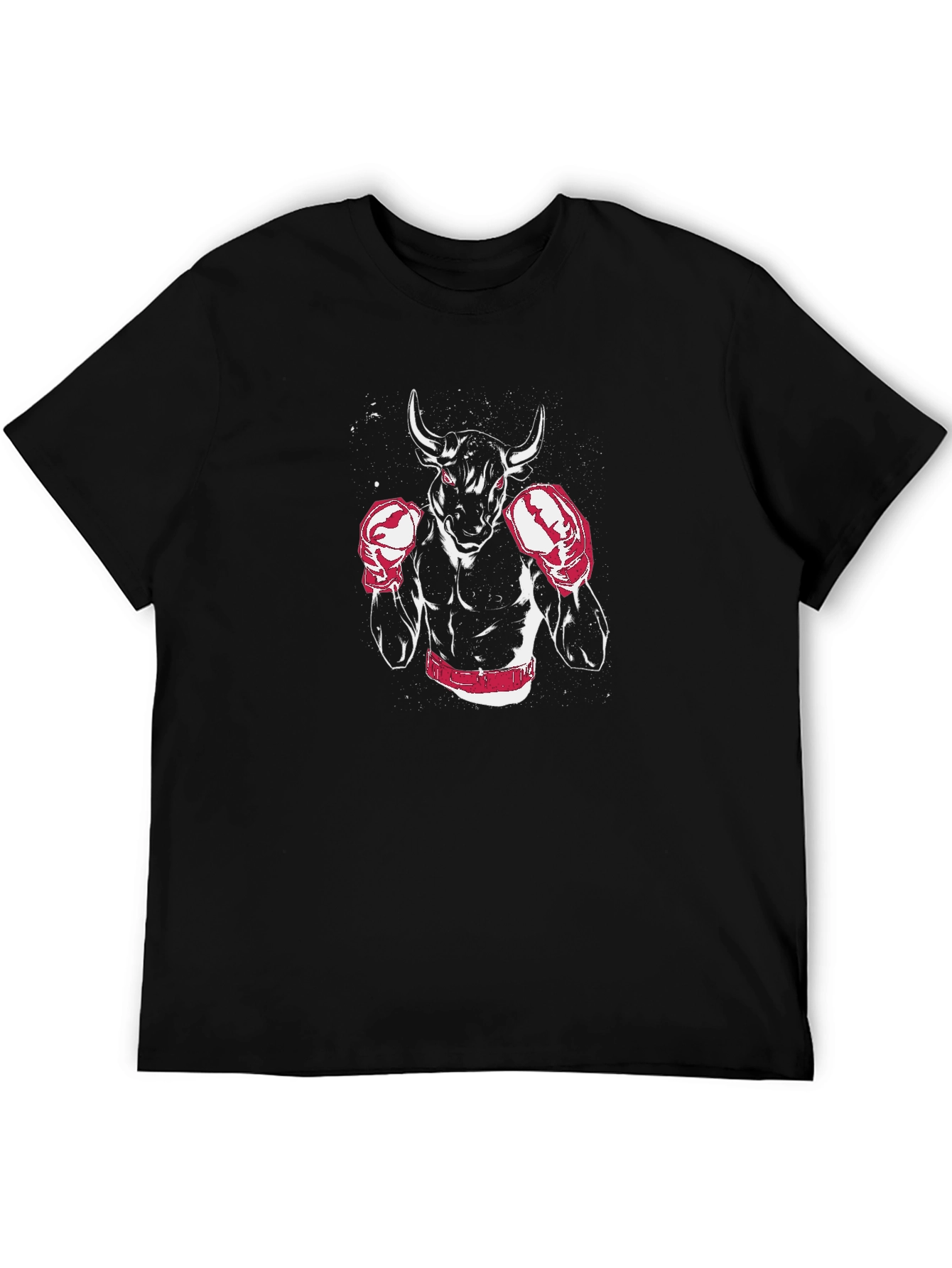 Bull Boxer Graphic Tee - Mens Black Cotton T-Shirt