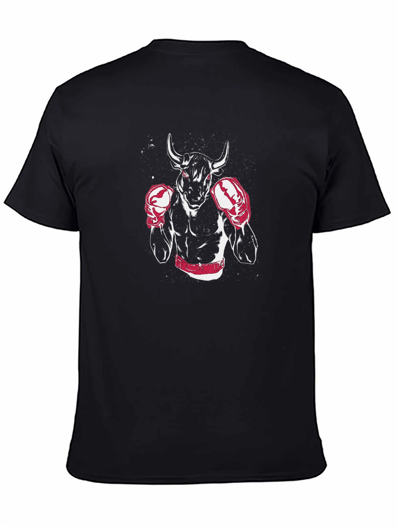 Bull Boxer Graphic Tee - Mens Black Cotton T-Shirt