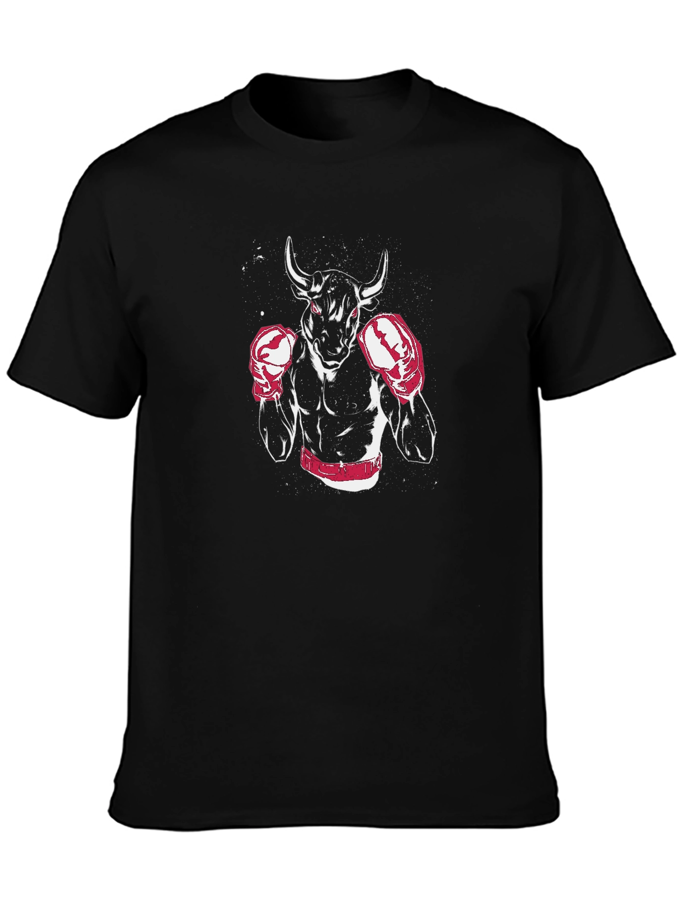 Bull Boxer Graphic Tee - Mens Black Cotton T-Shirt