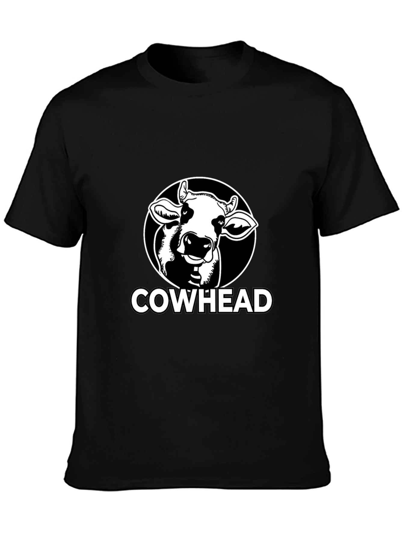 Cowhead Graphic Tee - Black Cotton T-Shirt