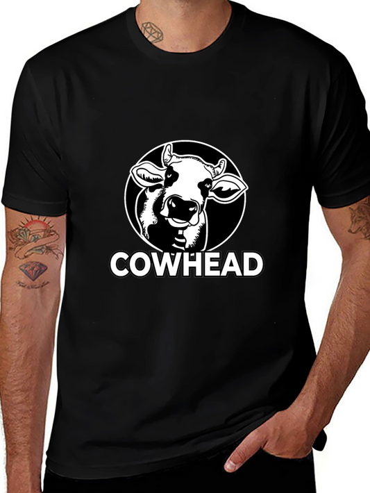 Cowhead Graphic Tee - Black Cotton T-Shirt