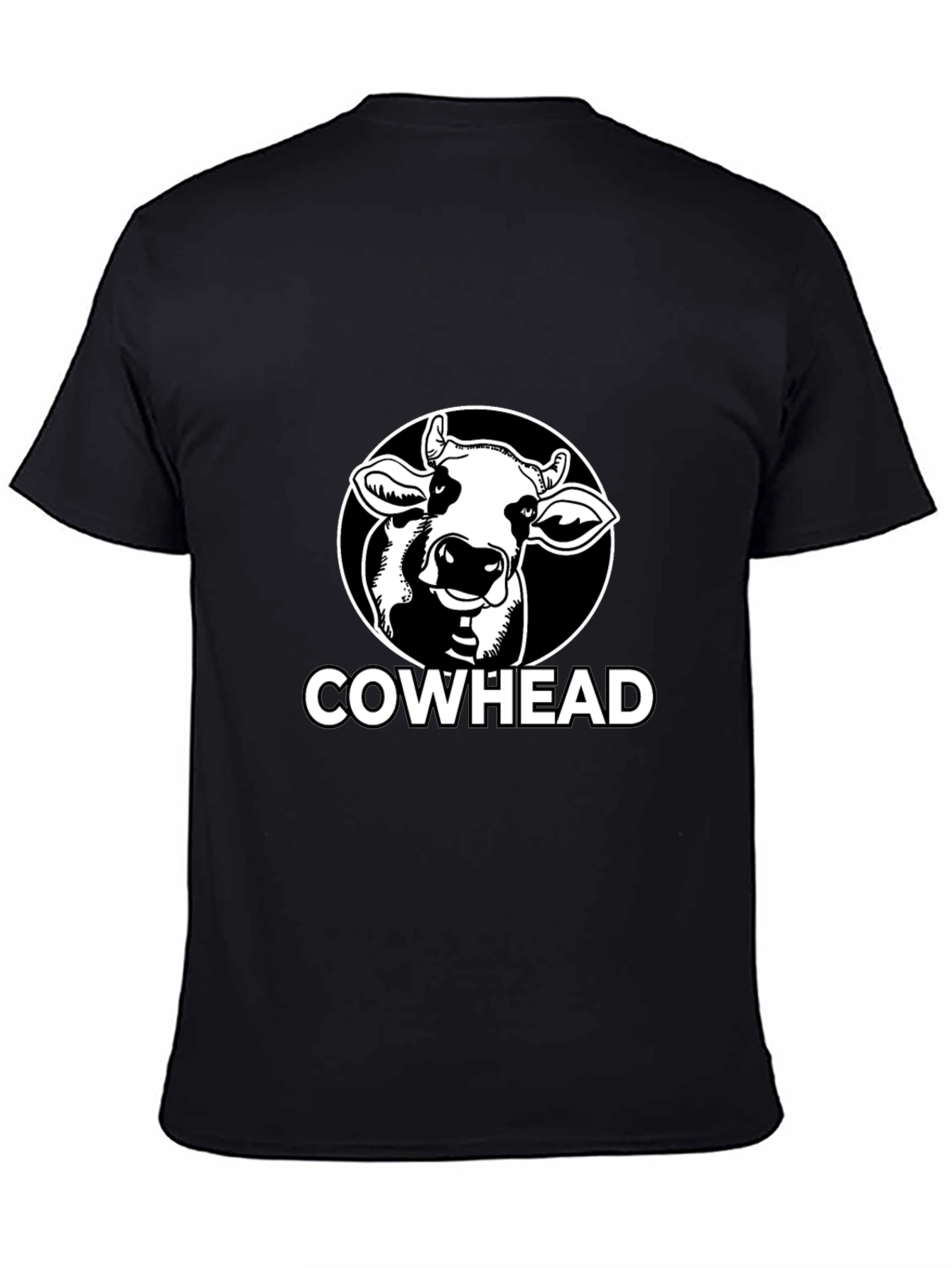 Cowhead Graphic Tee - Black Cotton T-Shirt