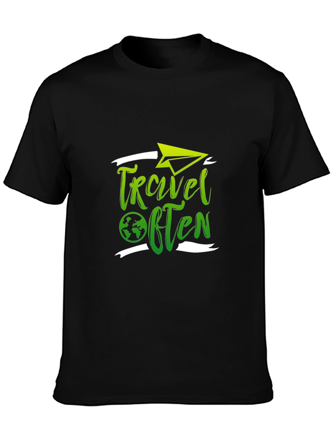 Travel Often Black T-Shirt