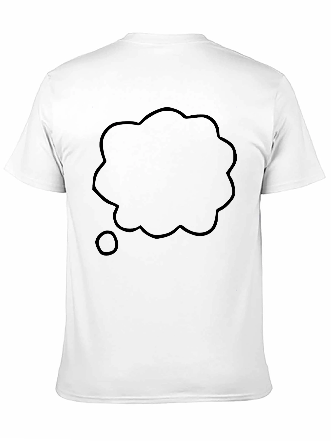 Black T-Shirt with Thought Bubble Graphic