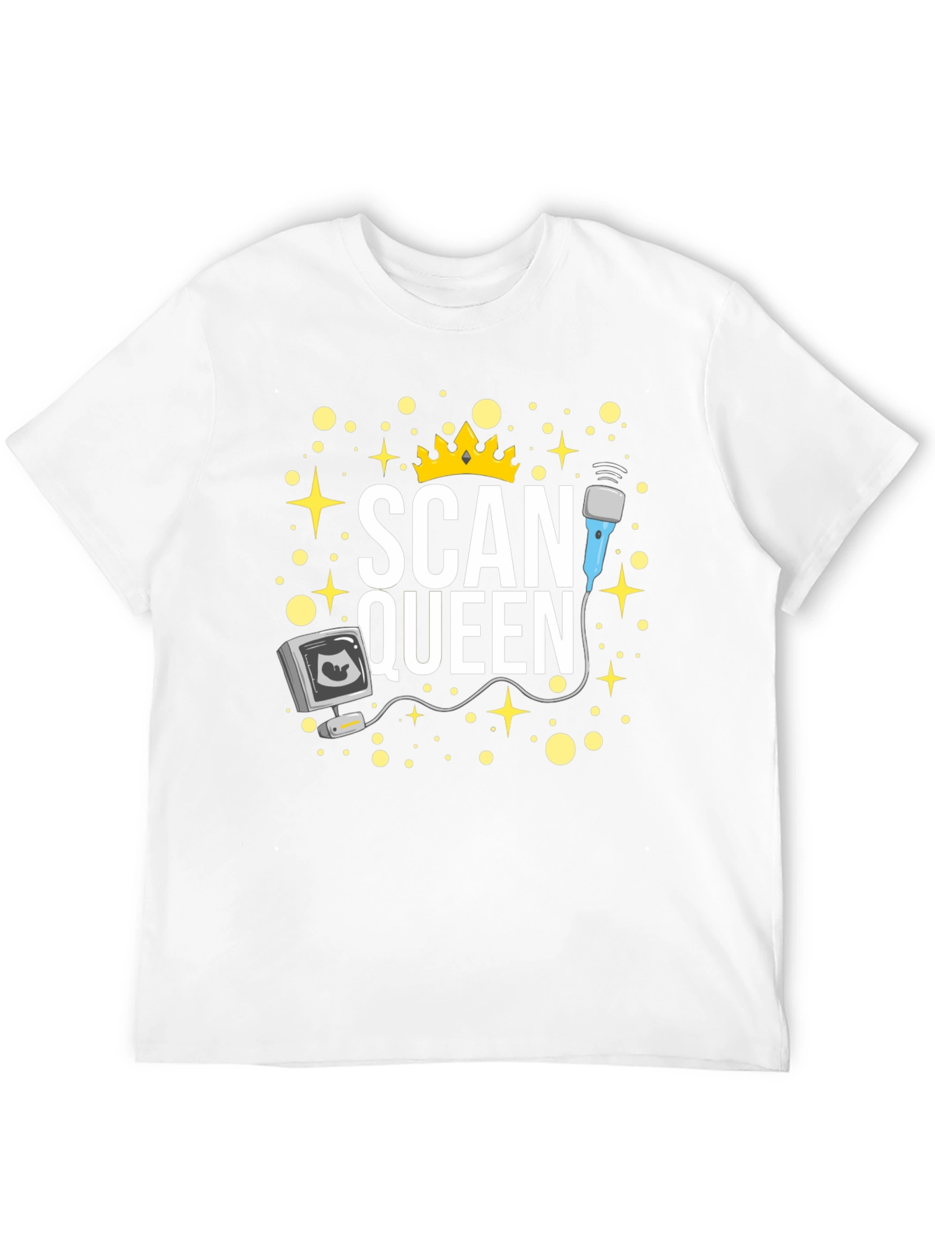 Scan Queen Ultrasound Tech Black Graphic Tee