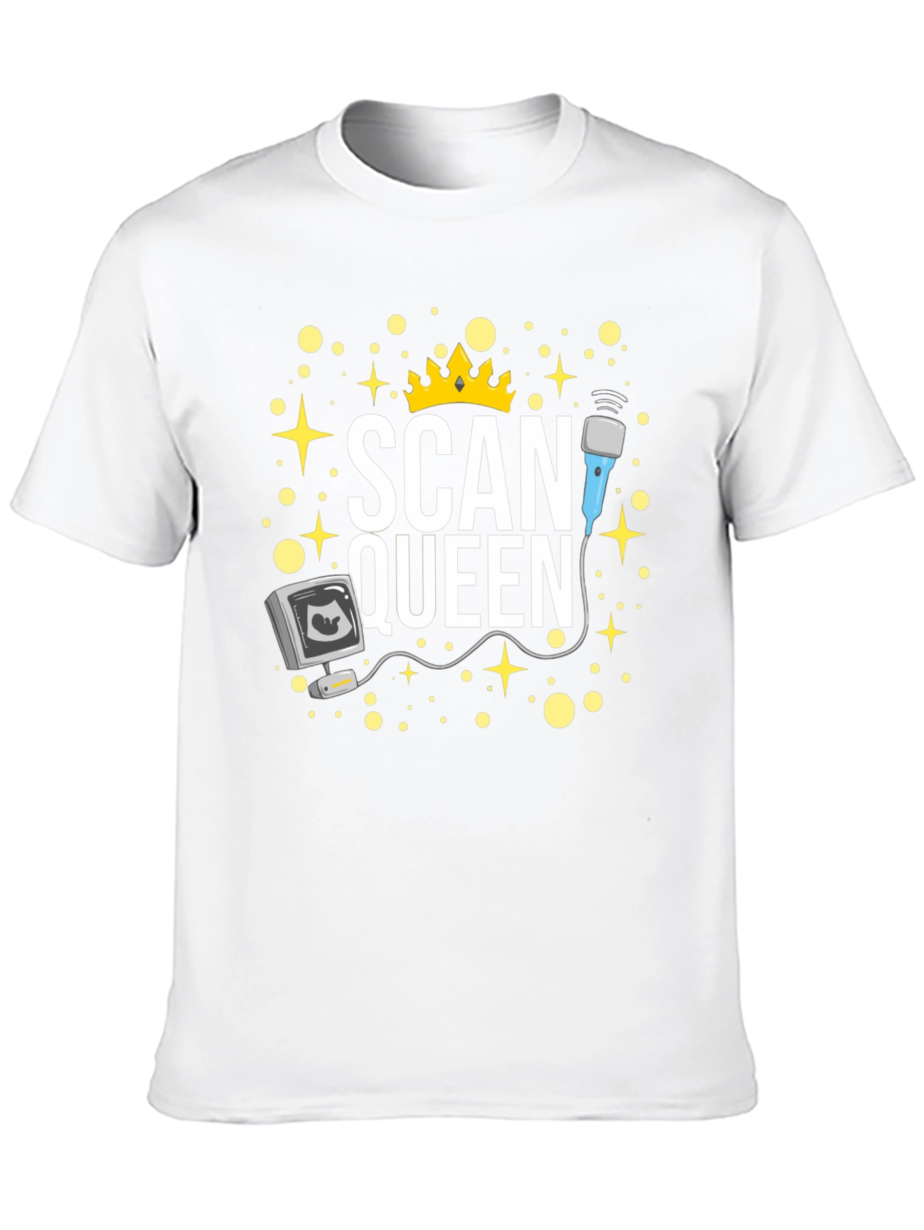 Scan Queen Ultrasound Tech Black Graphic Tee