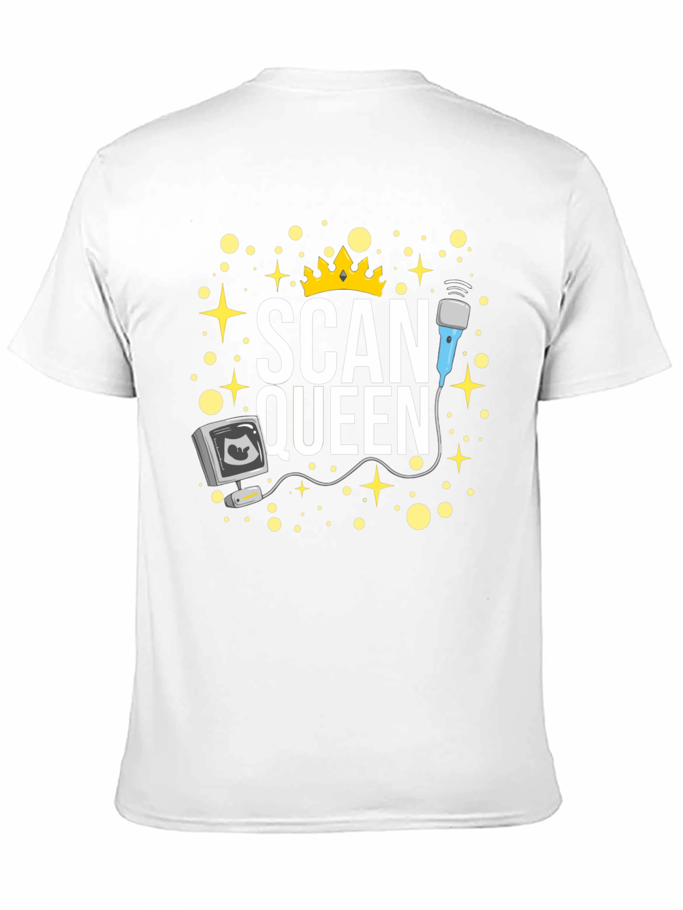 Scan Queen Ultrasound Tech Black Graphic Tee