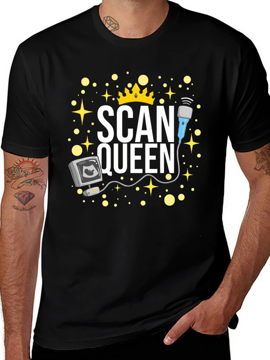 Scan Queen Ultrasound Tech Black Graphic Tee